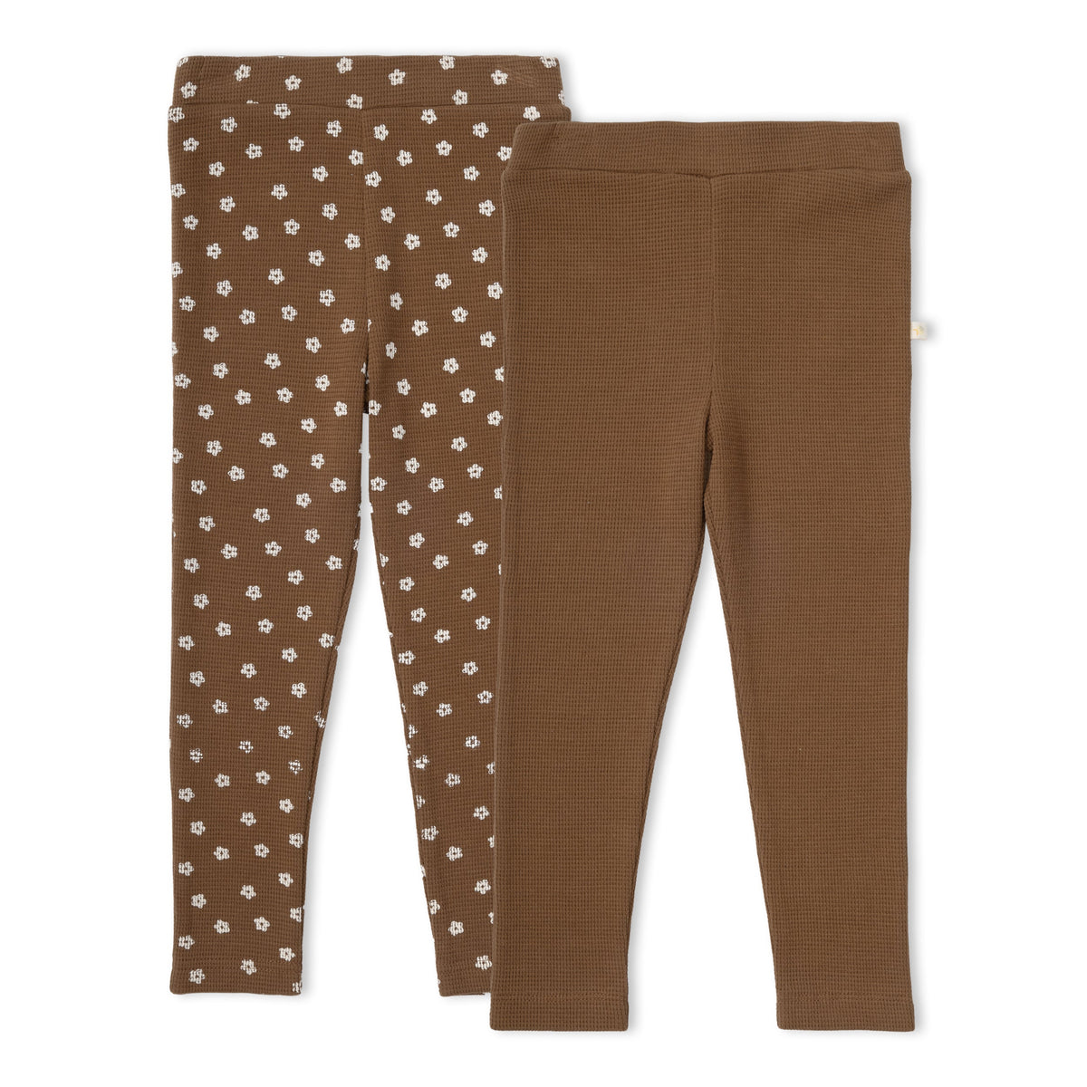 Organic Legging Set Of 2 - Chestnut Bloom + Brown