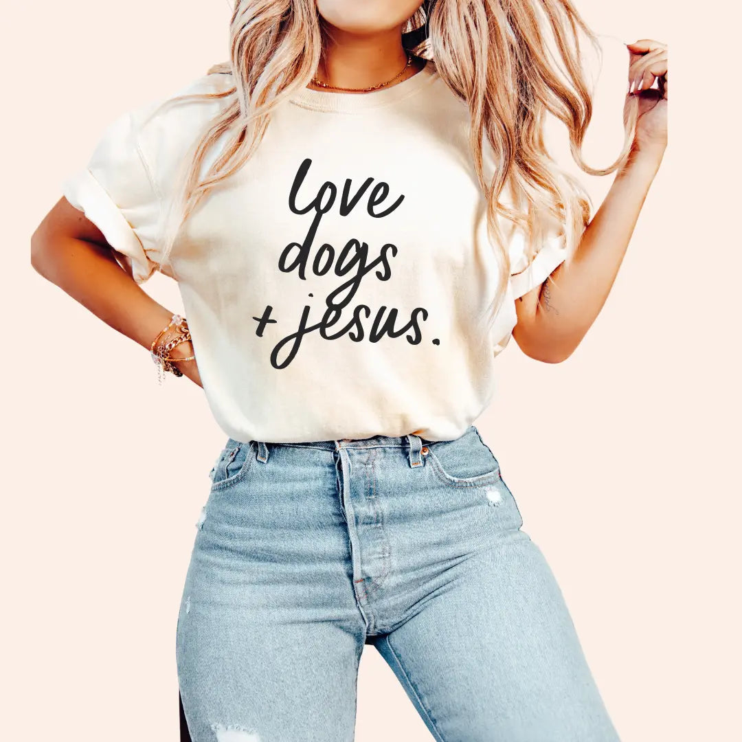 Love Dogs & Jesus Tee New