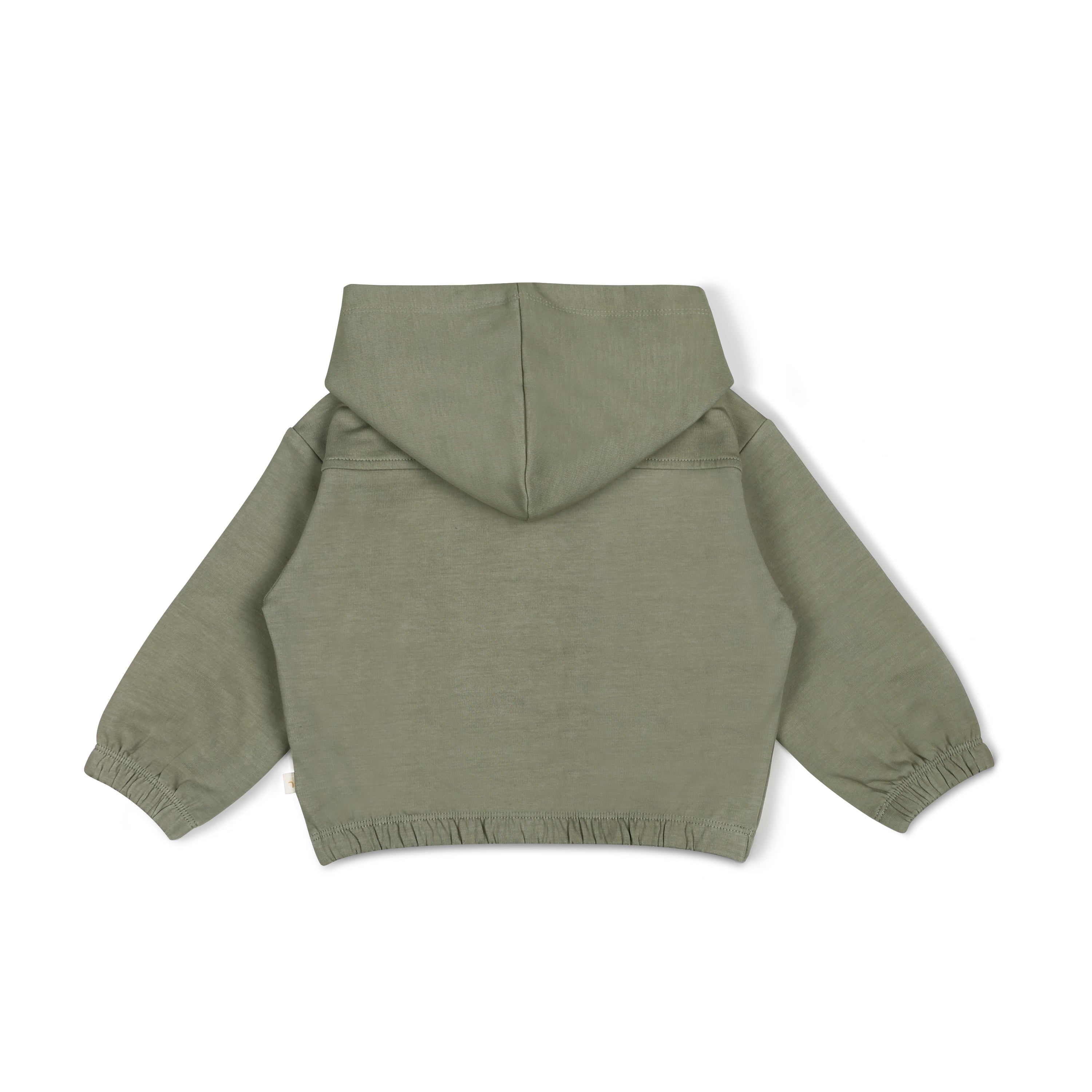 Organic Fleece Hooded Jacket - Olive