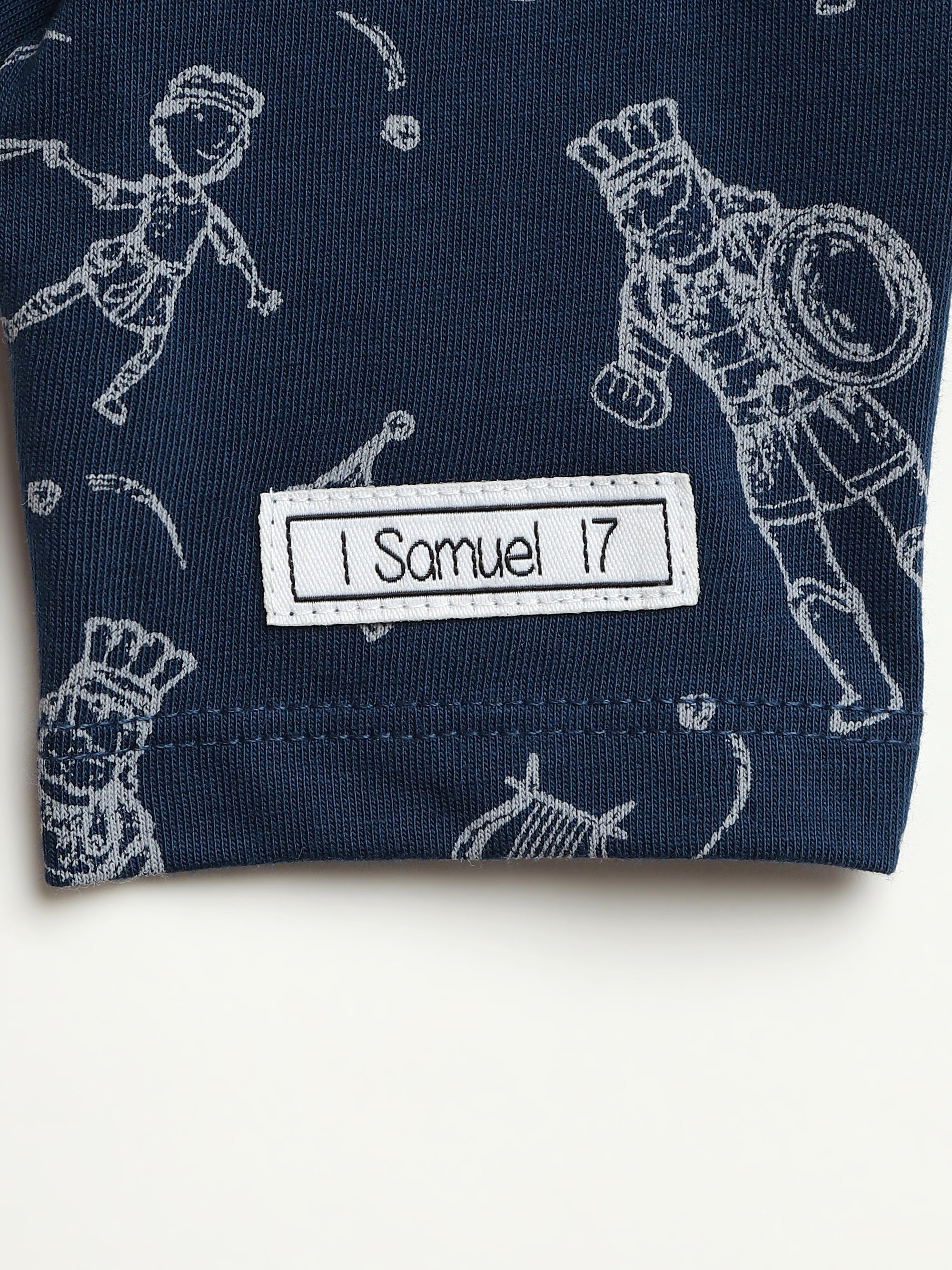 David & Goliath Sailor Blue Short Sleeve Bodysuit Cotton
