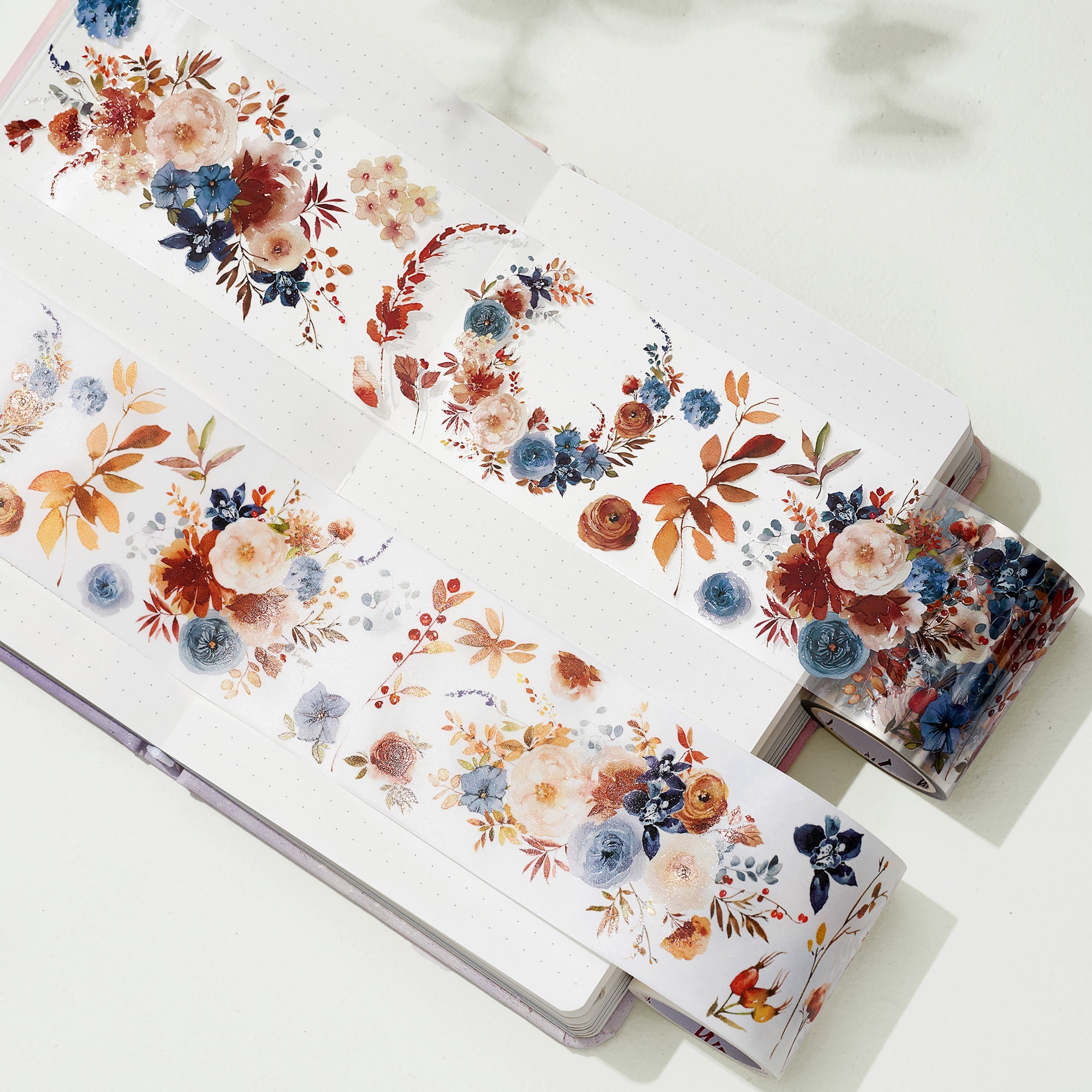 Dusty Blue & Cinnamon Wide Washi / PET Tape by The Washi Tape Shop