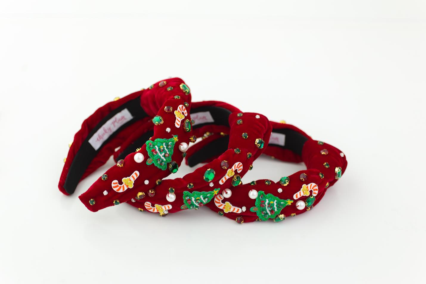 Beaded Headband - Crimson Twinkle