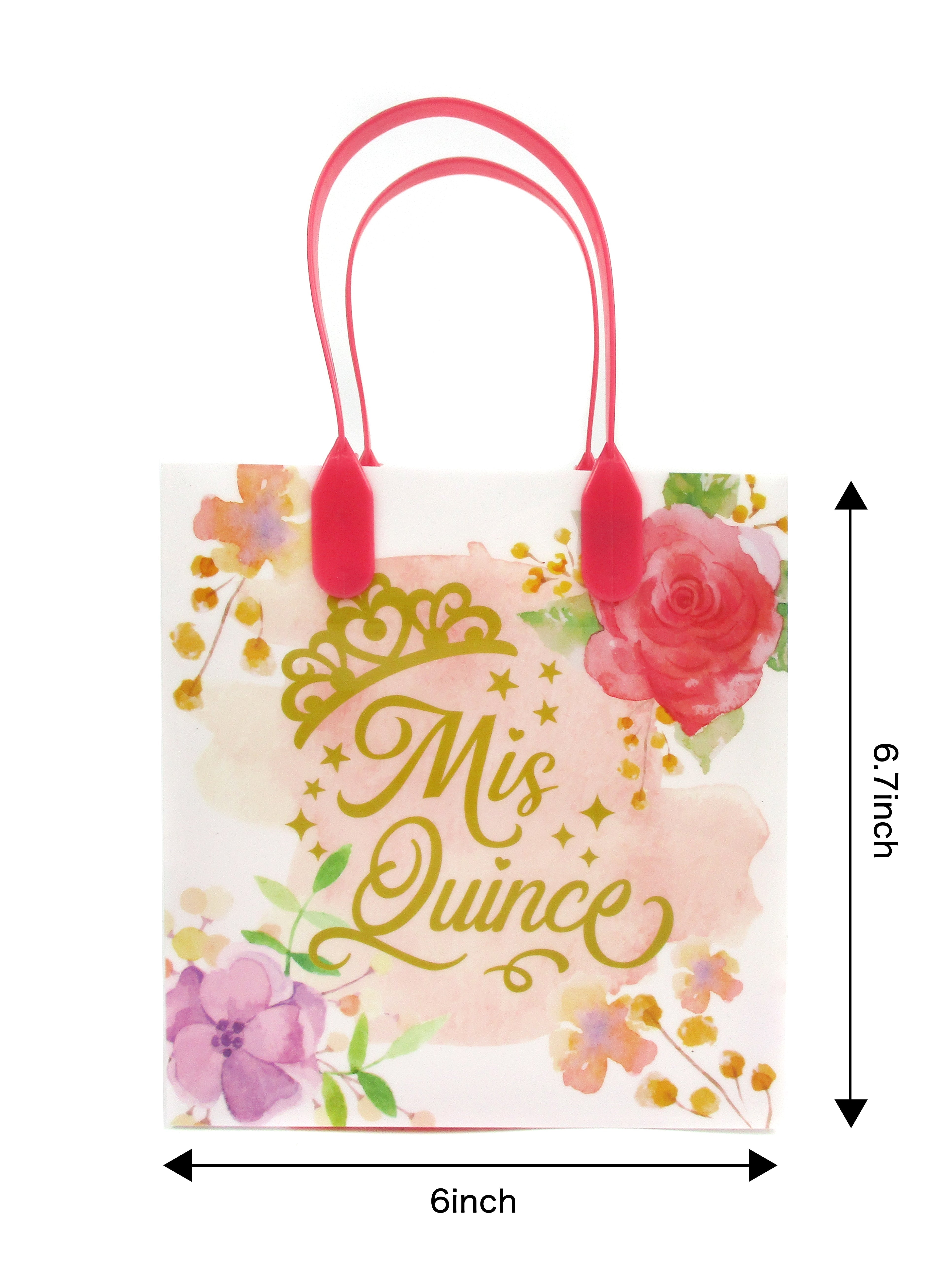 Quicenera Party Favor Bags Treat Bags - Set Of 6 Or 12