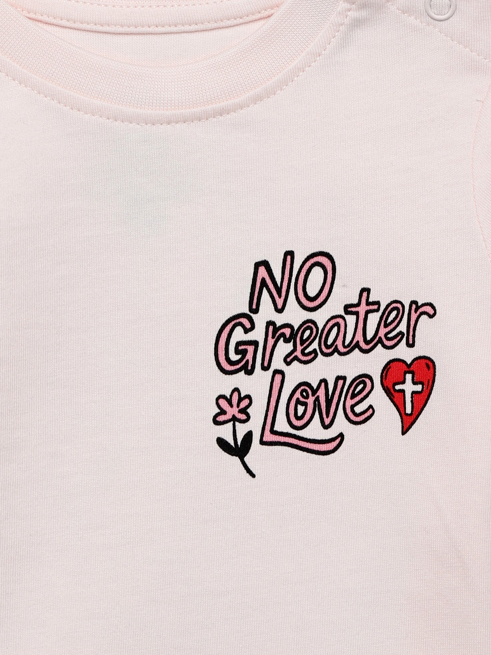 No Greater Love Pink Short Sleeve T-shirt Cotton