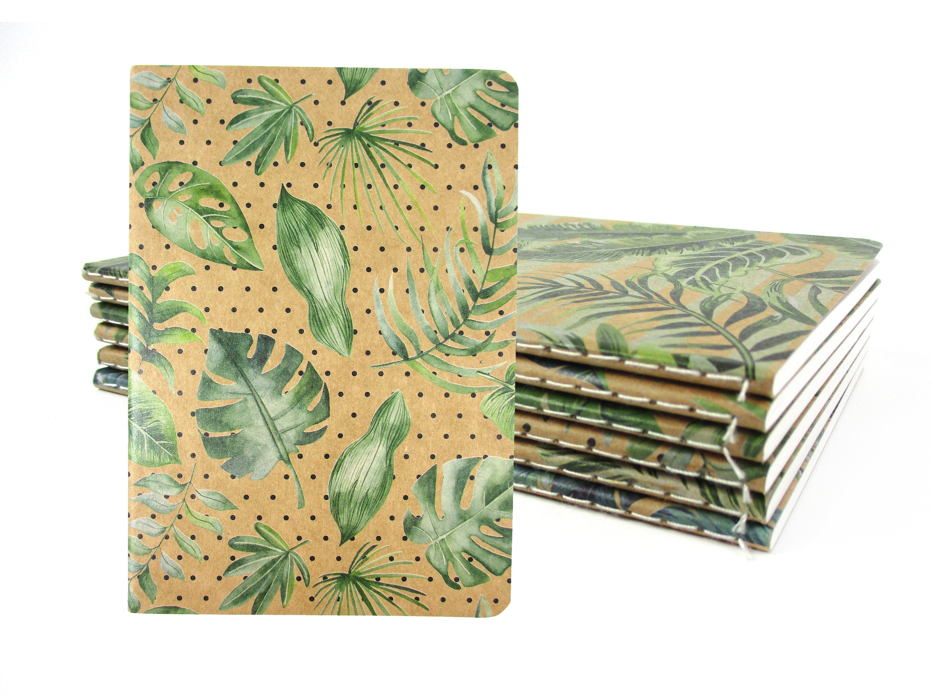 Tropical Palm Leaves Journal Notebooks - Set Of 6 Or 12