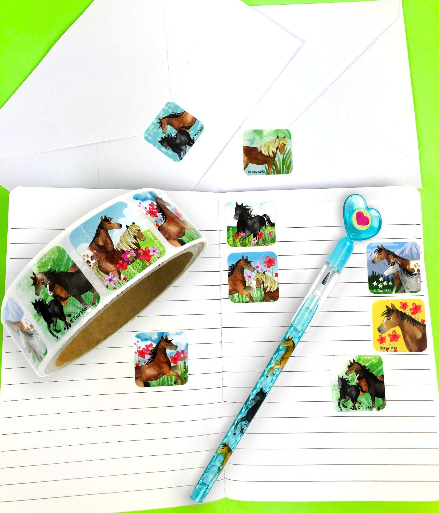 Horse Stickers 100 Stickers/dispenser, Pack Of 1, 6 Or 12 Dispensers