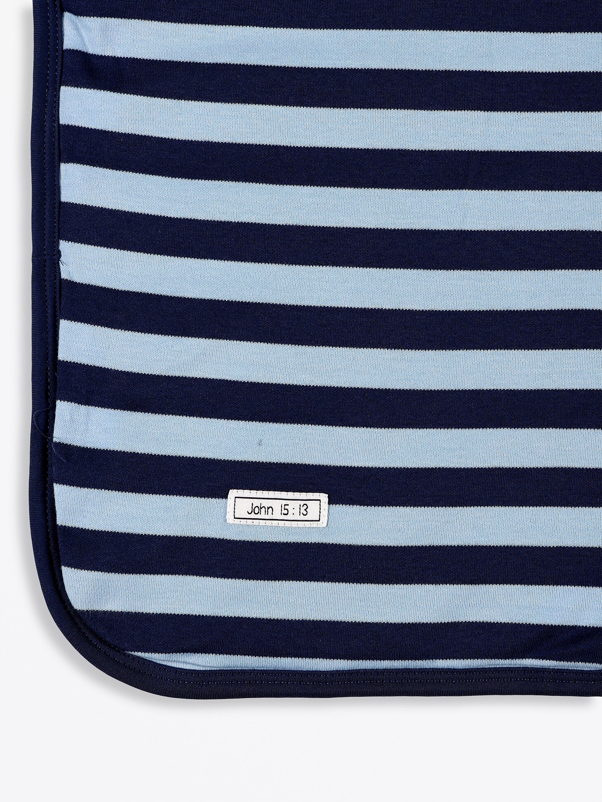 No Greater Love Blue Blanket Cotton