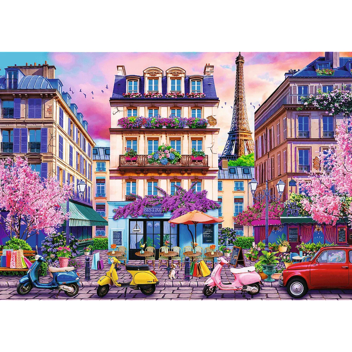 Red Spring In Paris 4000 Piece Puzzle