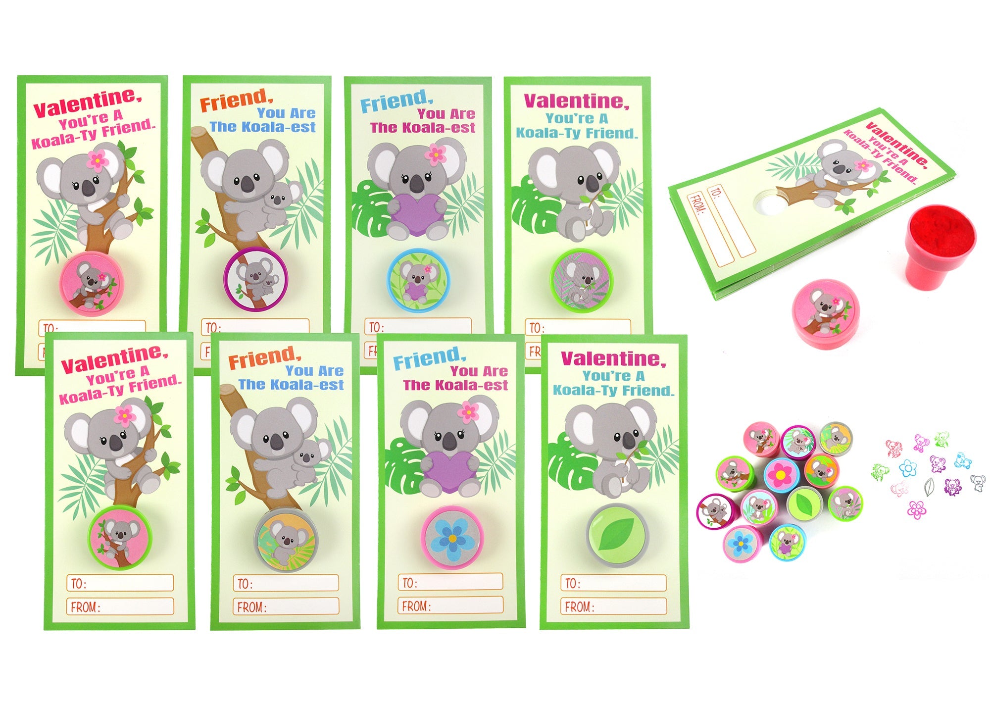 Koala Valentine's Day Cards With Stampers For Classroom Exchange