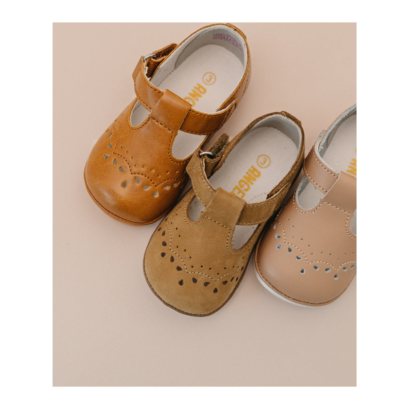 Birdie Nubuck Leather T-strap Mary Jane