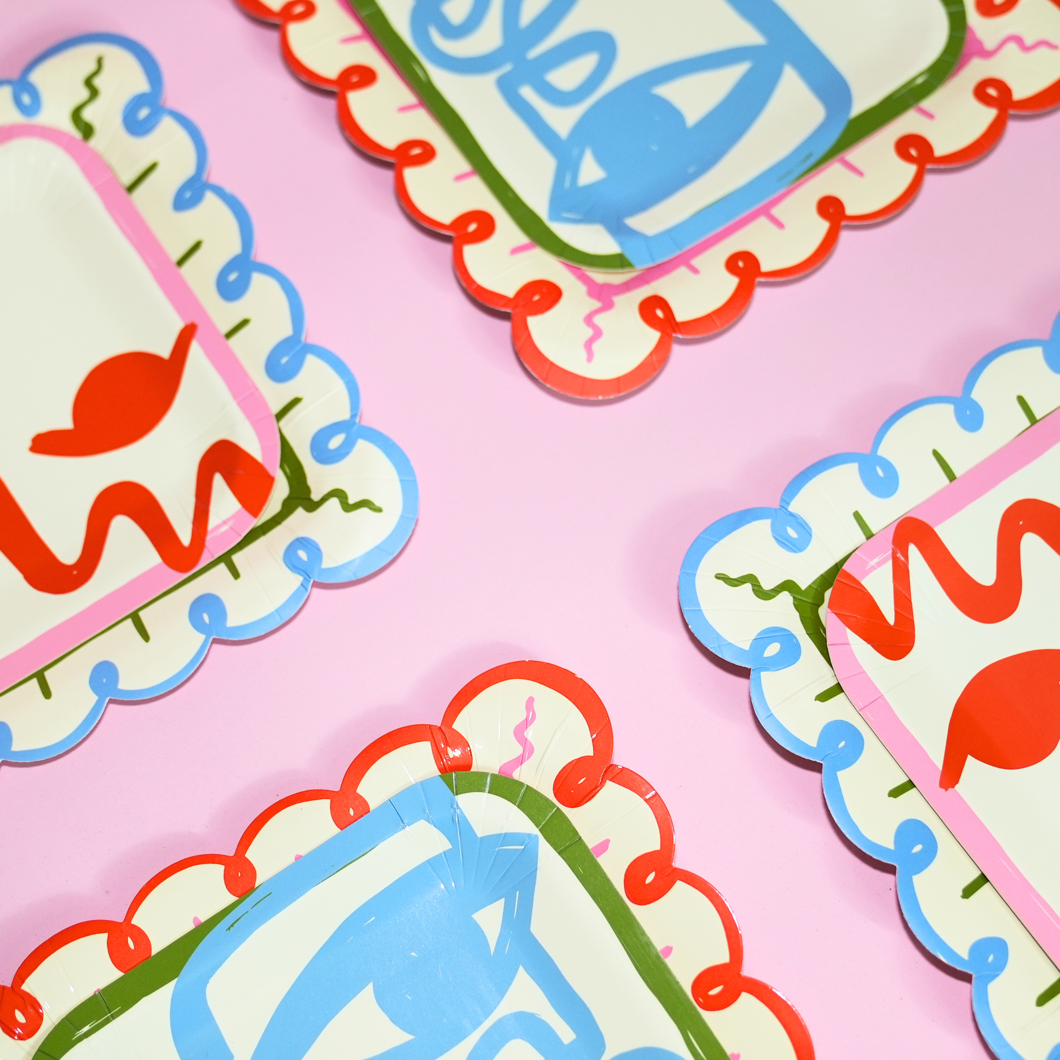 Art Party Dinner Plates (x 12)