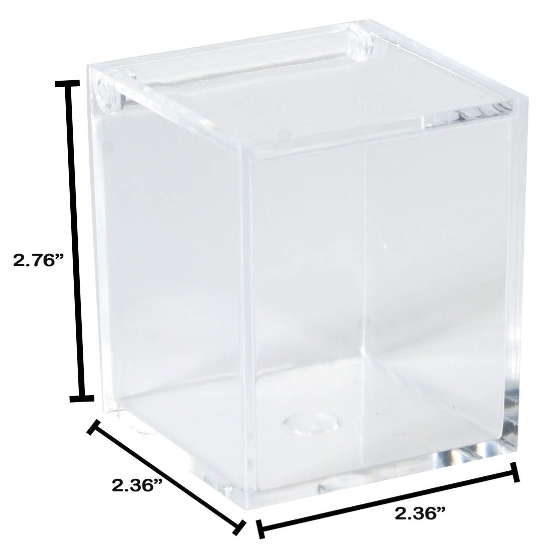 Clear Acrylic Boxes 12 Pack 2.36''x2.36''x2.76''