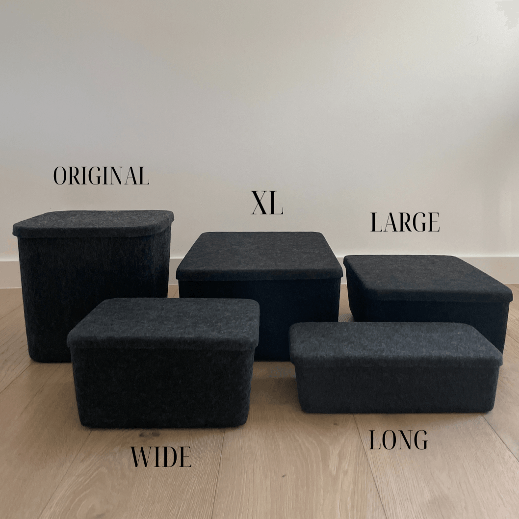 The Sculpted Bin - Large With Lid | Set Of 3
