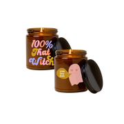 Halloween Candle Jar W/lid