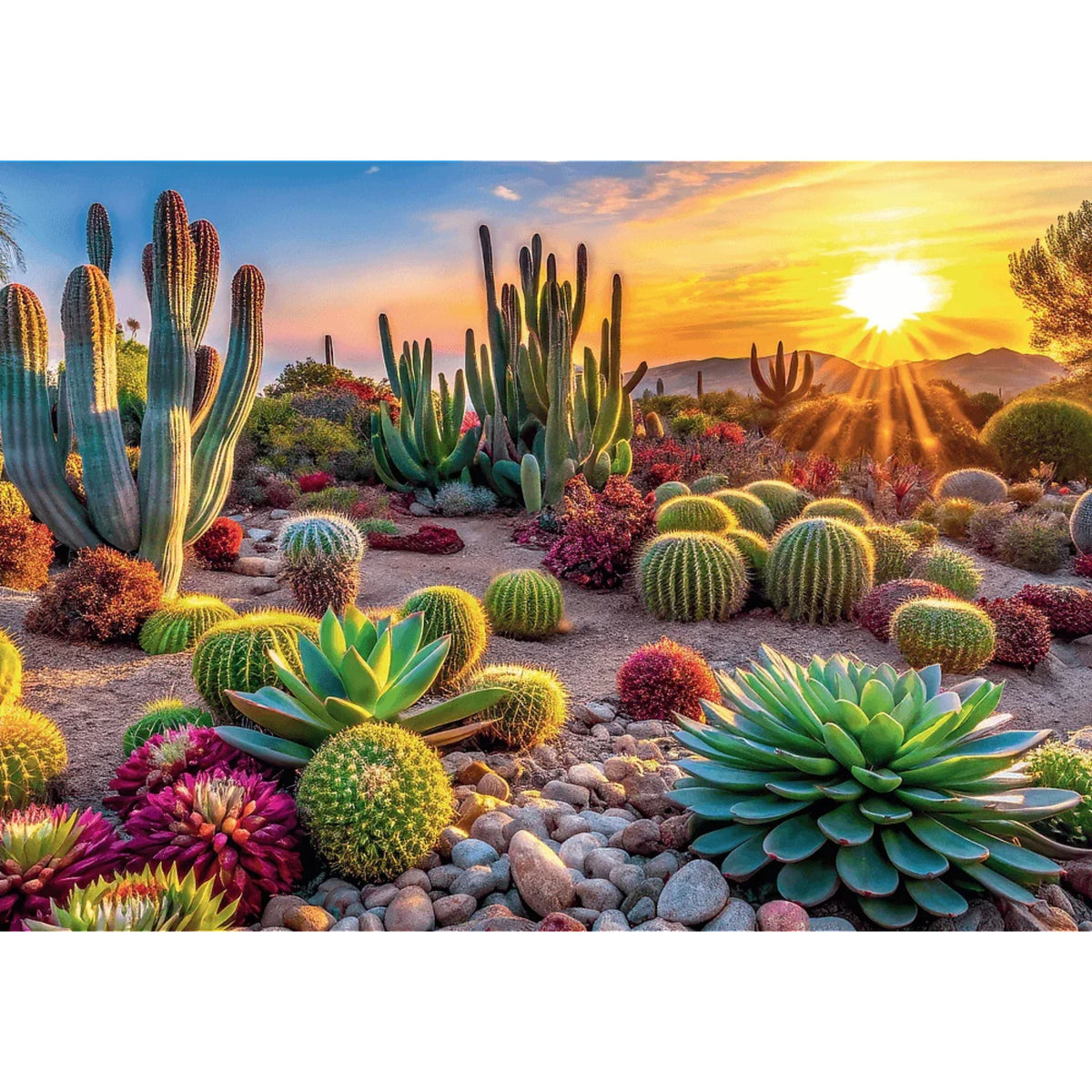 Red Desert Flowers 1000 Piece Puzzle