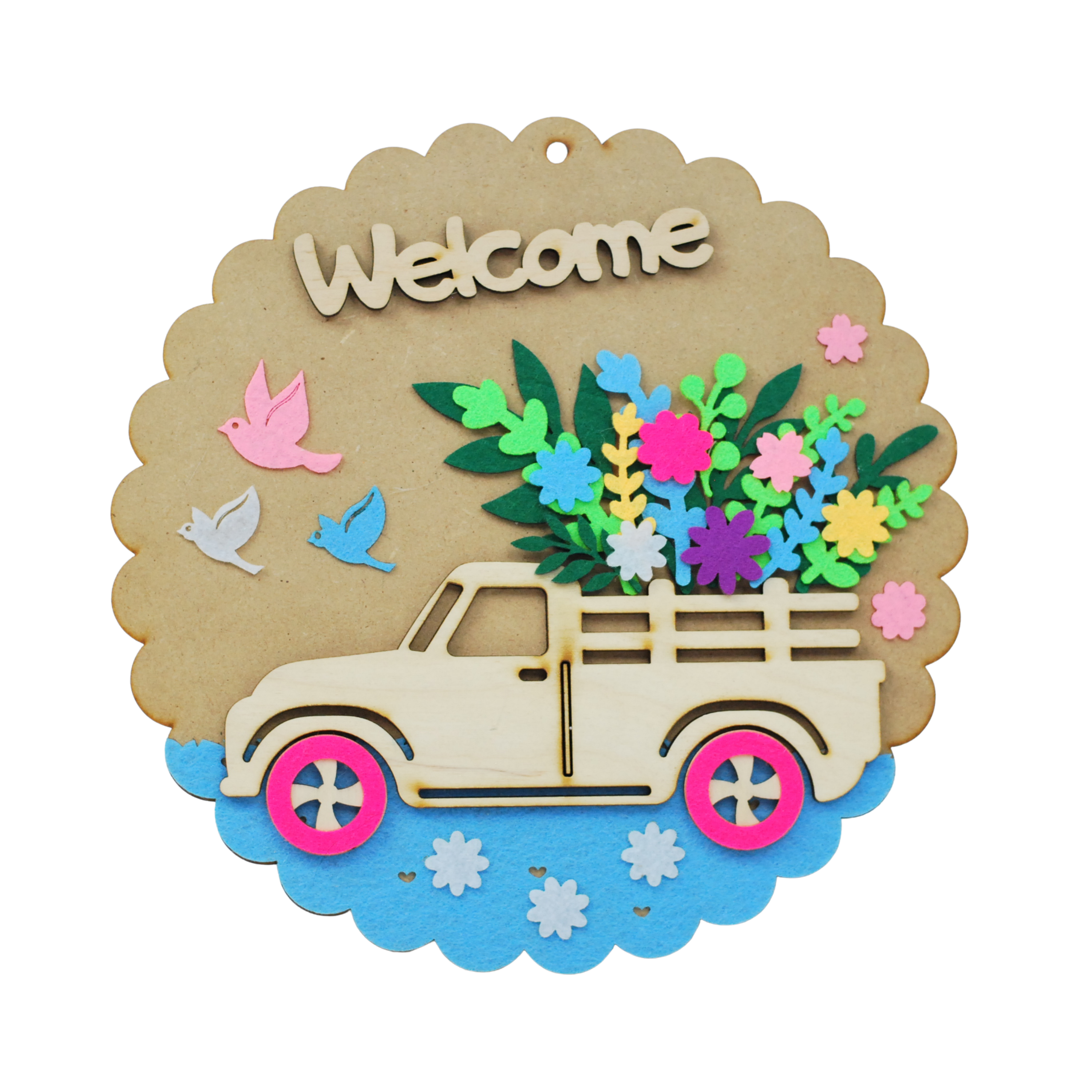 Apli Krapli - Apli Krapli Felt Applique Kit Welcome Kids Sewing Craft Precut Felt & Safe Needle Ages 6+