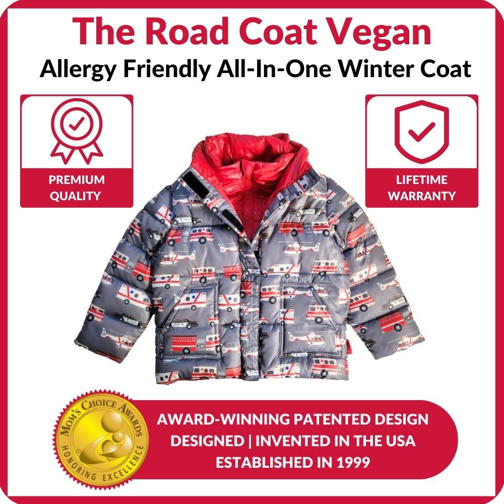 Car Seat Coat | The Road Coat Vegan - Rescue Print
