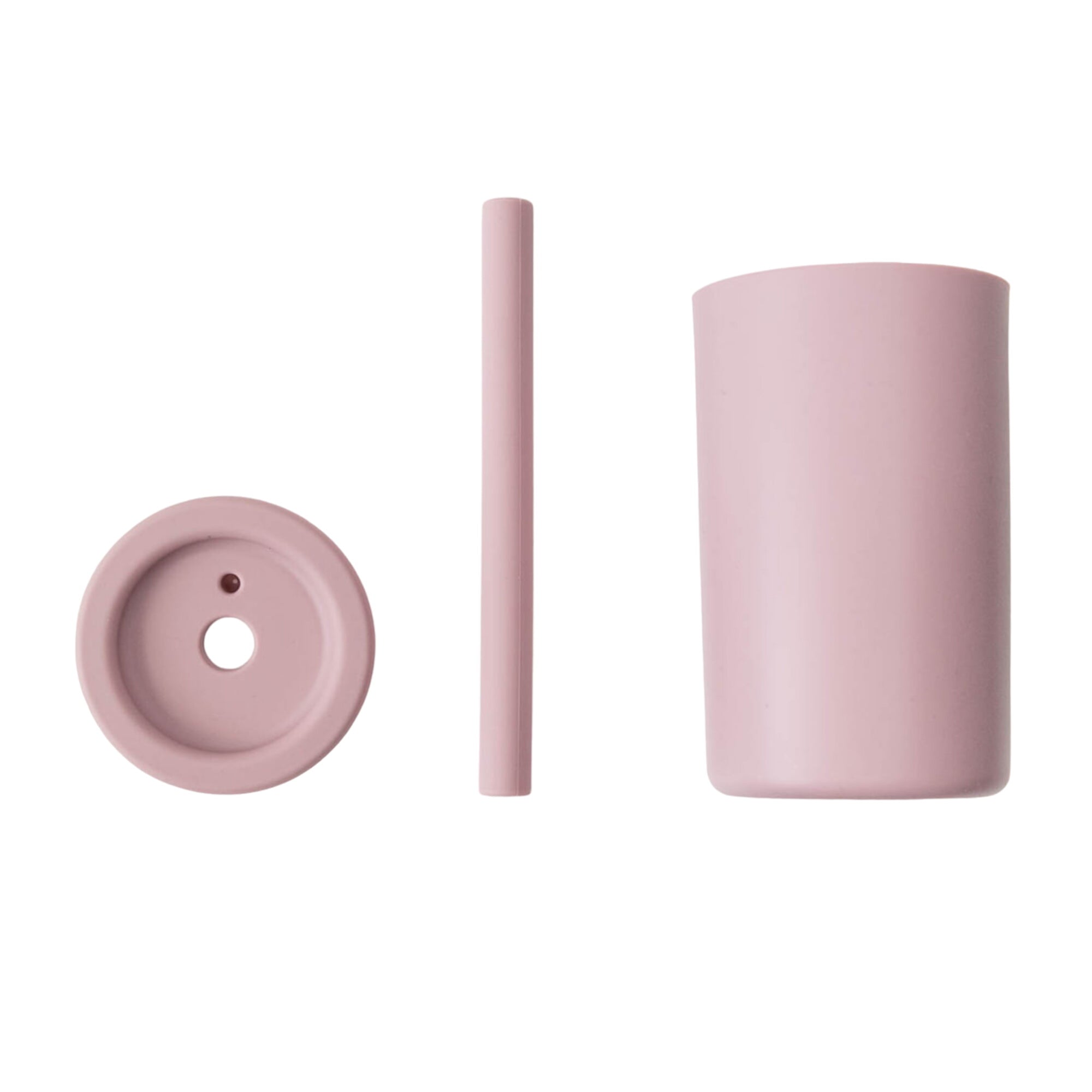 Dusty Rose Silicone Straw Cup