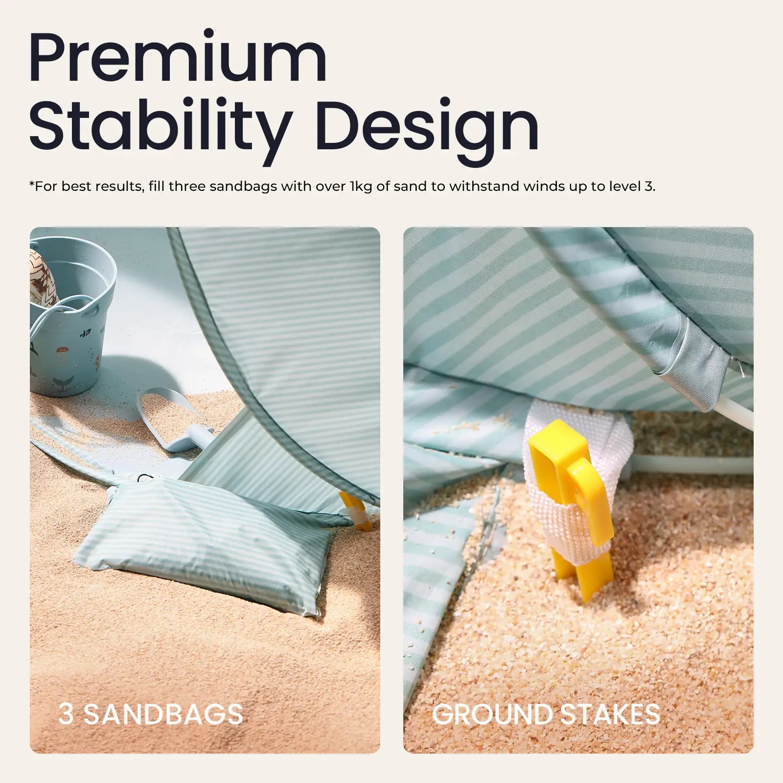 ® One-stop Beach Toy & Tent Set