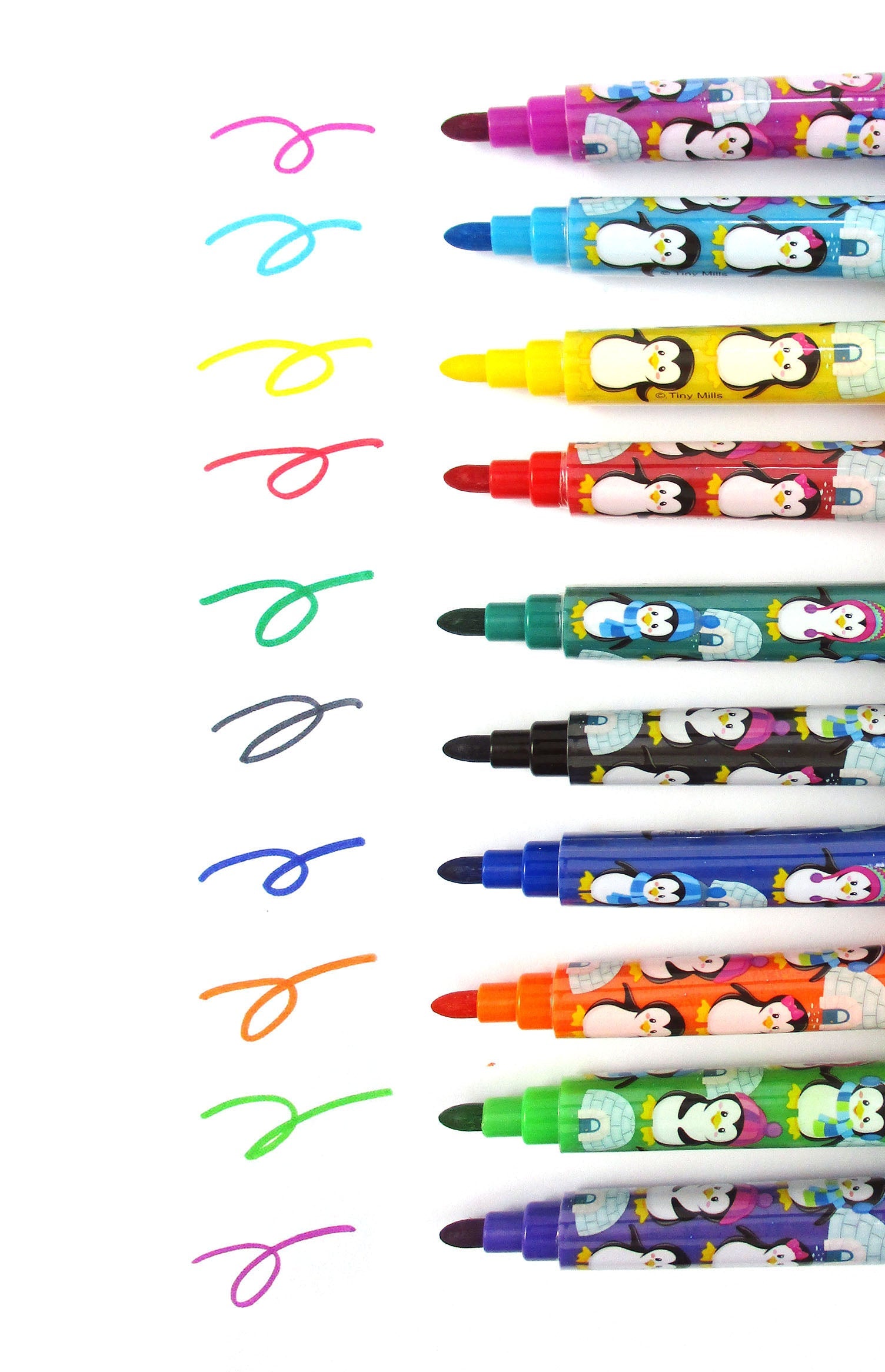 Penguin Stamp Marker Set - Set Of 10