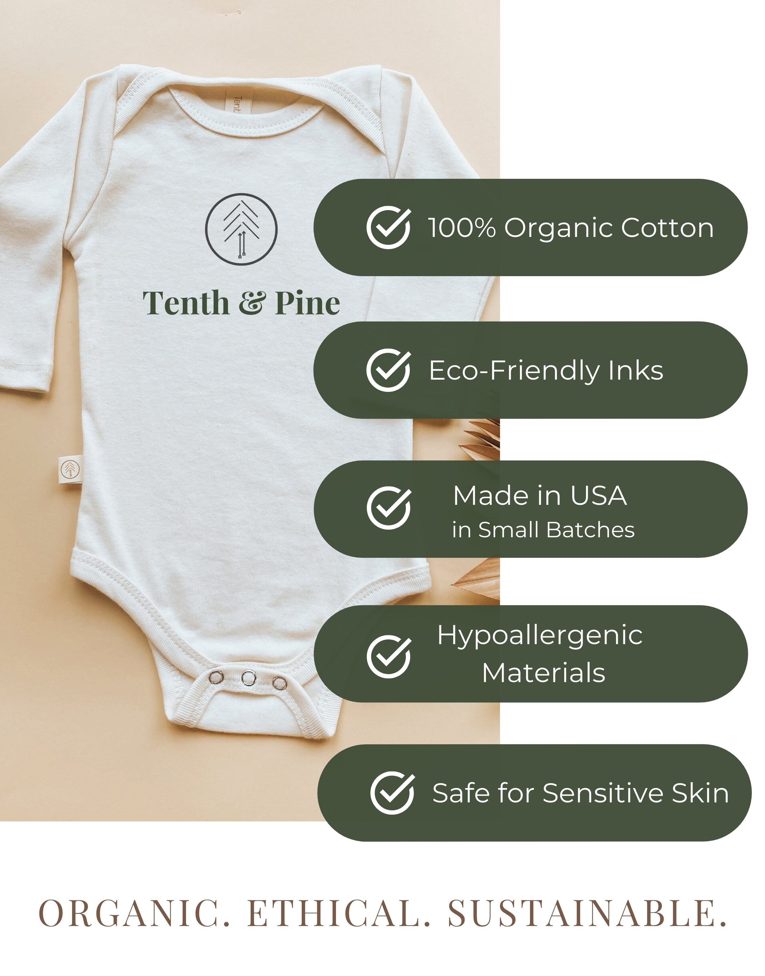 Monthly Milestones Organic Baby Bodysuit