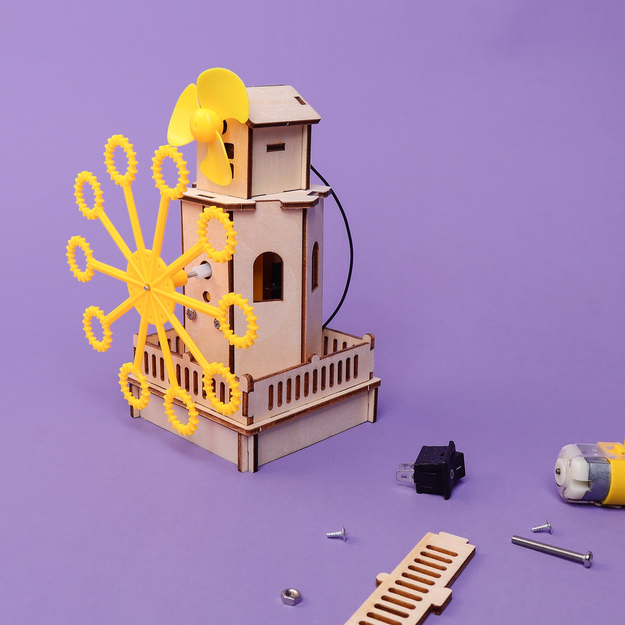 Diy Bubble Machine Kit – Educational Stem Toy For Kids