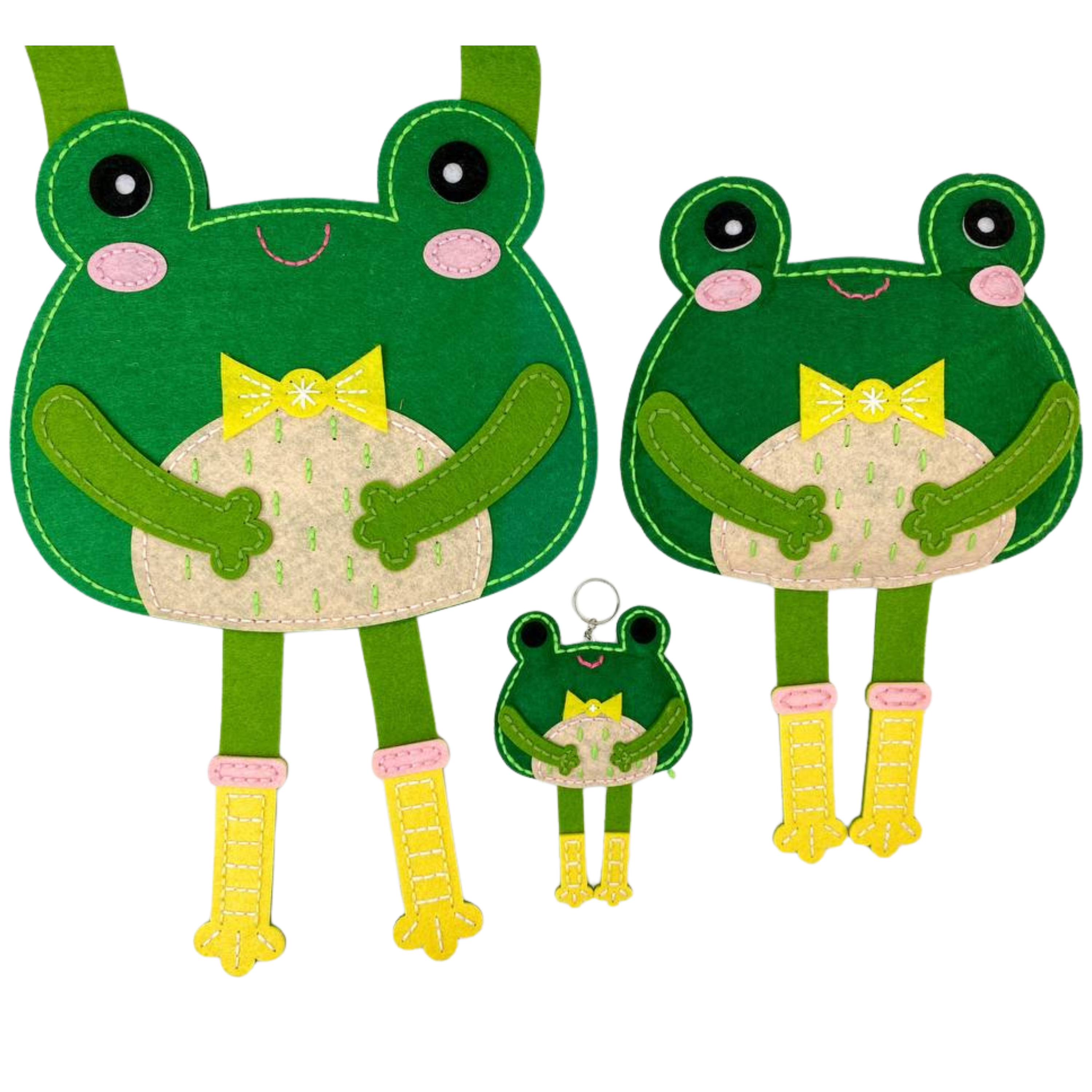 Apli Krapli - Apli Krapli Sewyourself Felt Toy Kit . Sewing A Bag Toy And Keychain Frog Precut Felt Stuffing Thread & Safe Needle Ages 6+