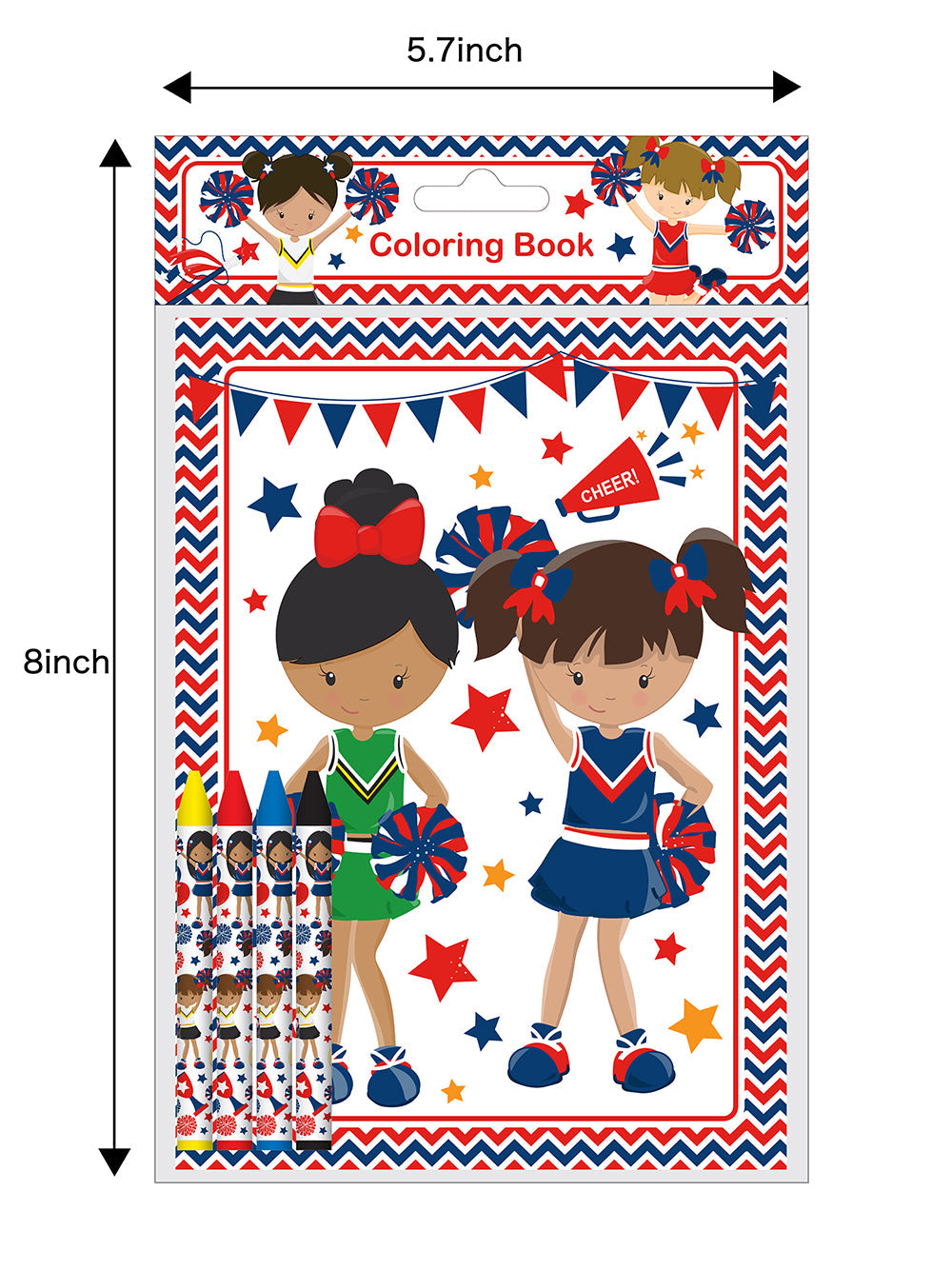 Cheerleading Coloring Books - Set Of 6 Or 12