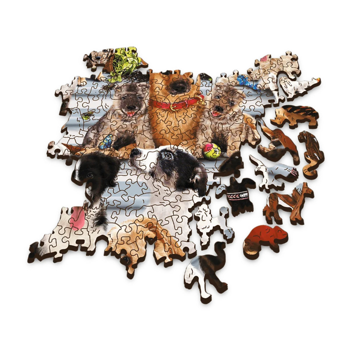 Wood Doggy Friendship 1000 Piece Wooden Puzzle