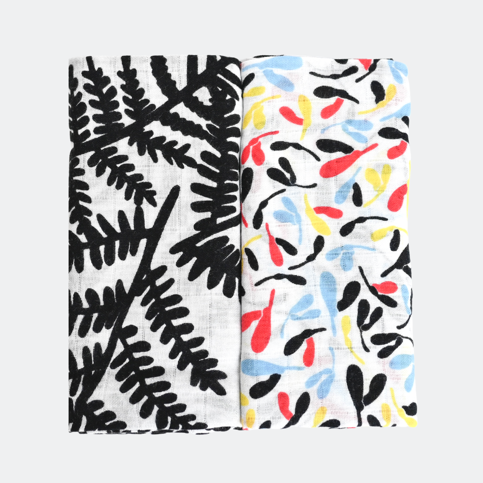 Plant Print 2-pack Muslin Squares - For 0 To 4 Months & 5+ Month Old Babies