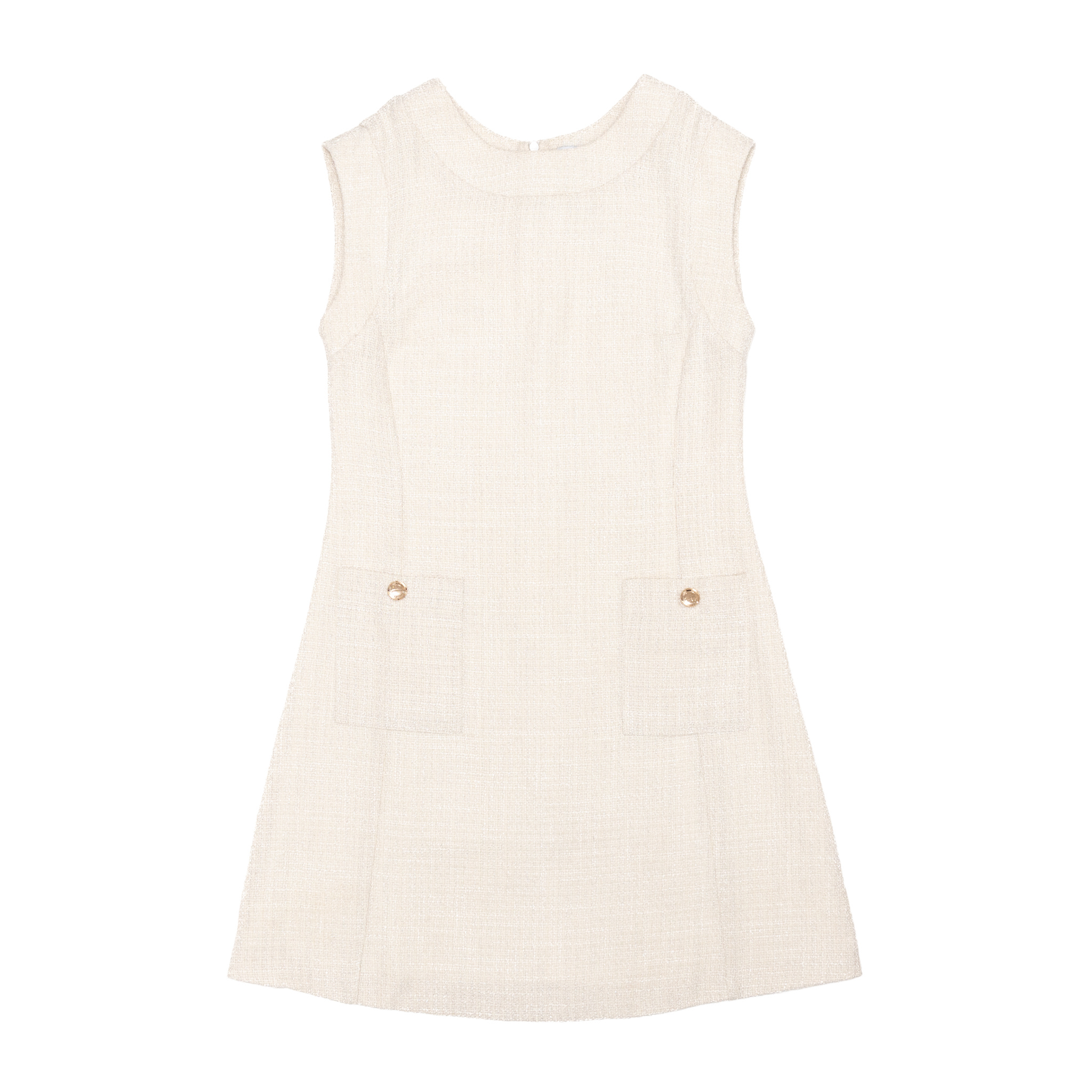 The Laine Dress In Cream Tweed