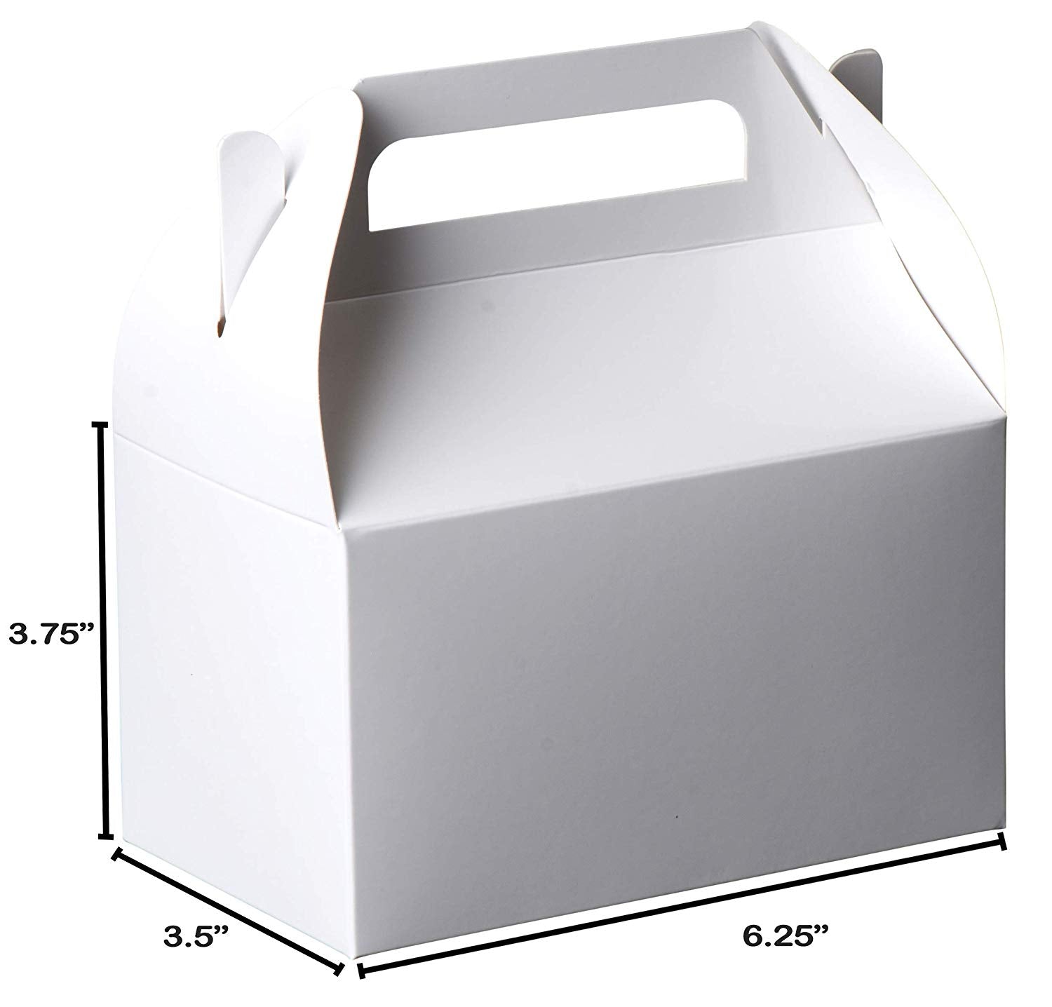 White Party Favors Paper Treat Boxes 20 Pack 6.25" X 3.75" X 3.5"