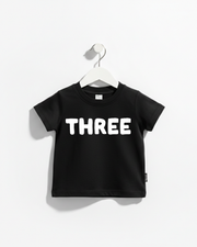 Three - Birthday Kids Tee