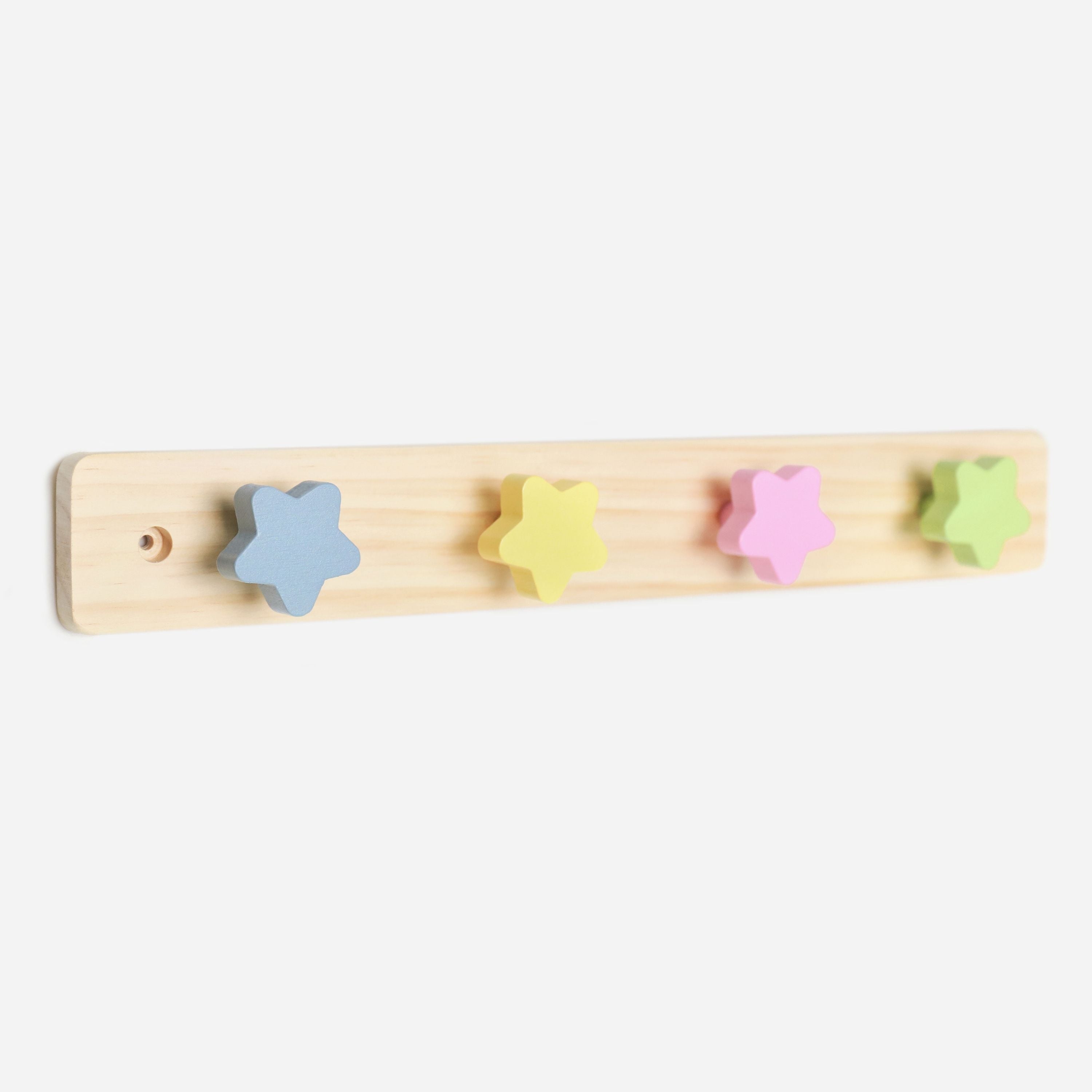 Wonderbee™ Stars Wooden Hanger Natural Pine