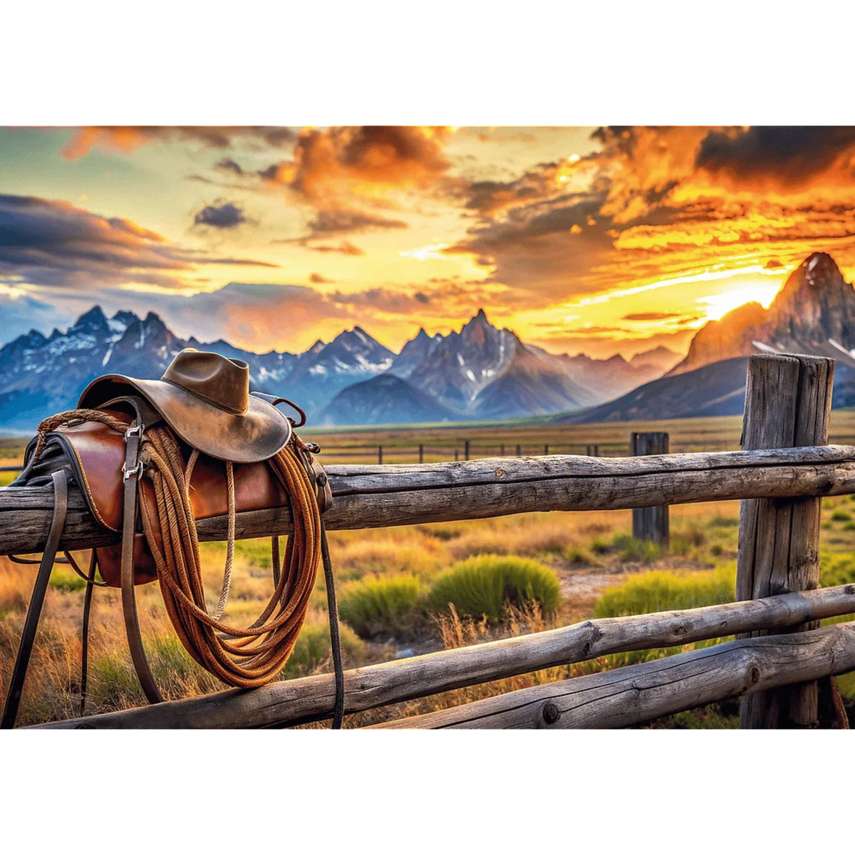 Red America West 1000 Piece Puzzle