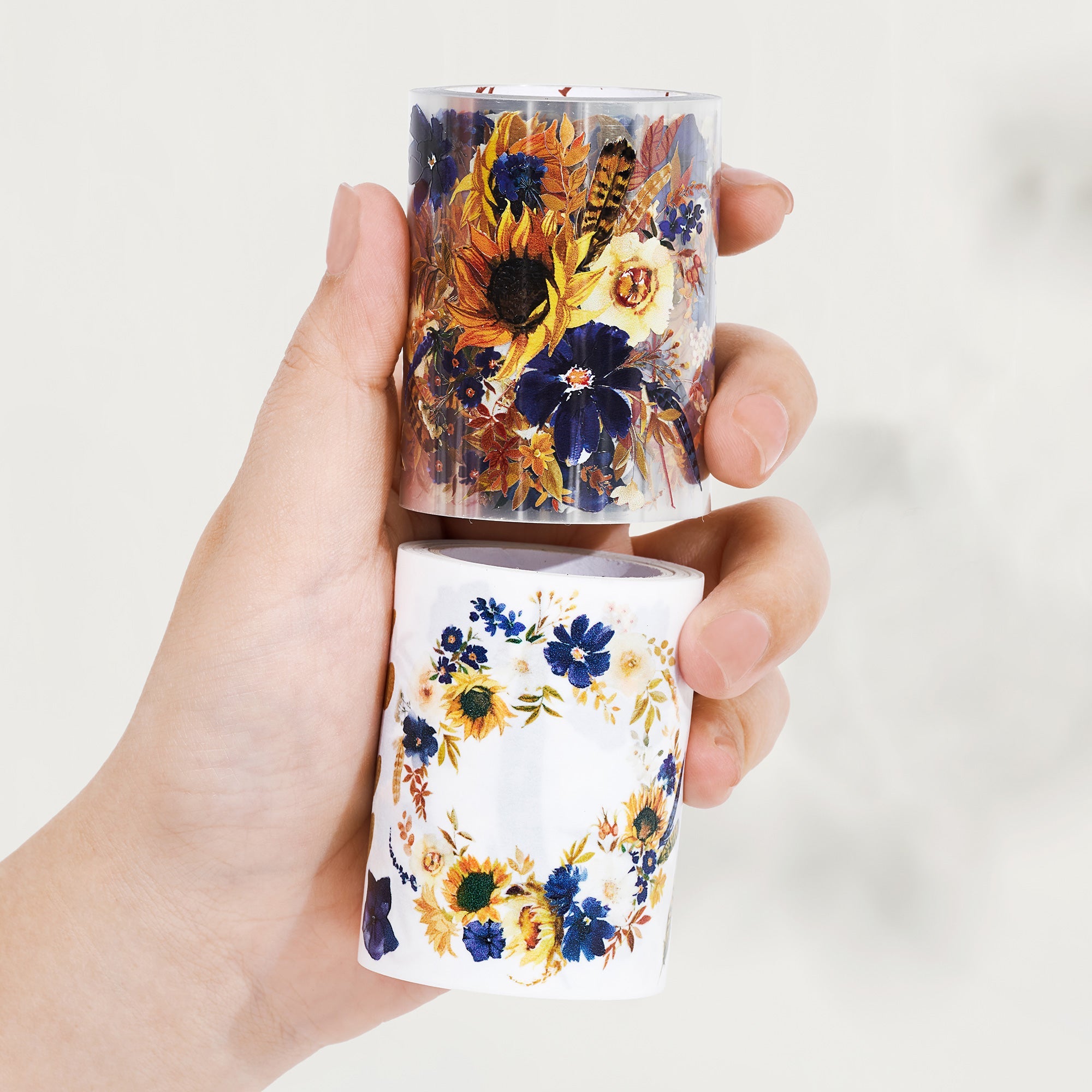 Sunflower & Navy Wide Washi / PET Tape by The Washi Tape Shop