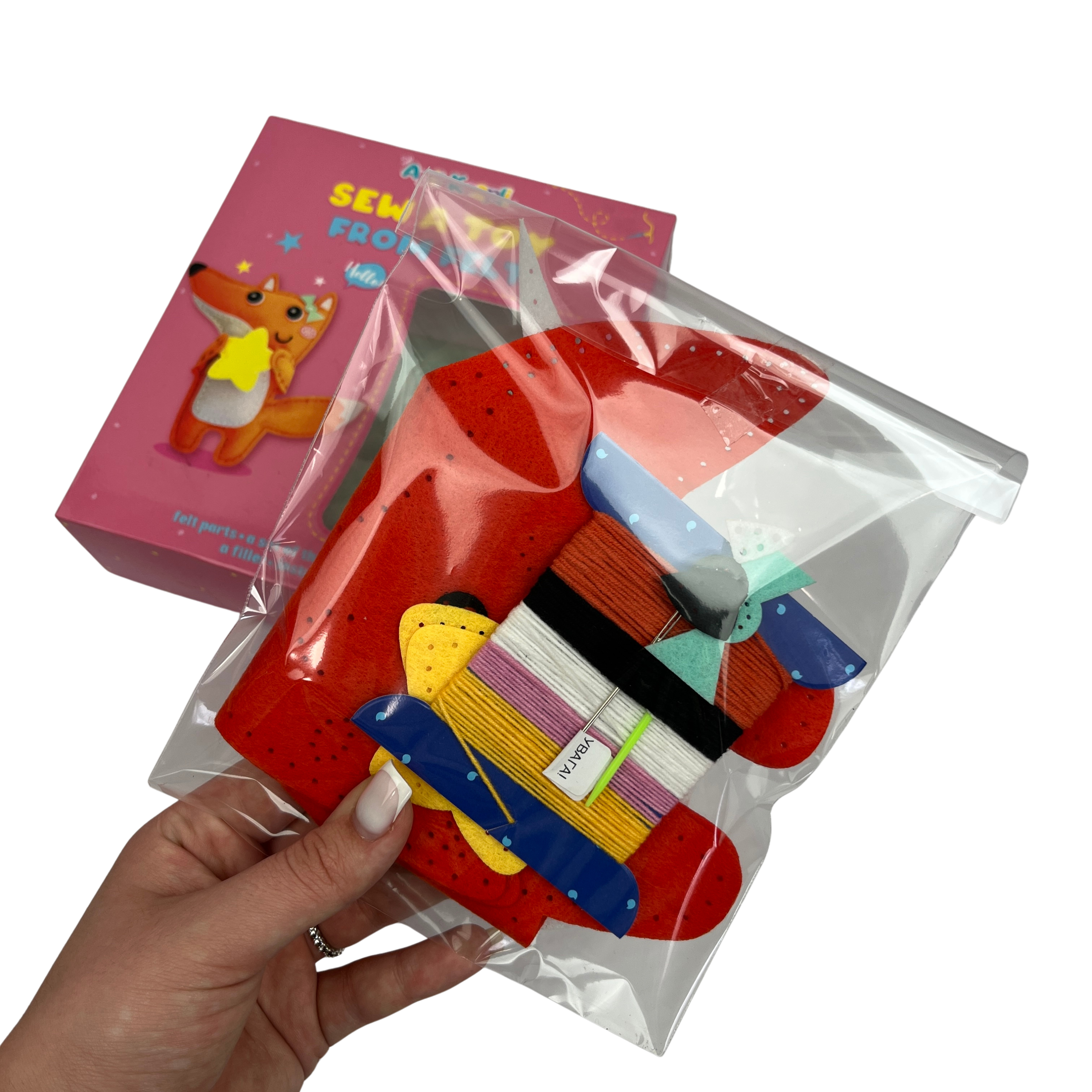 Apli Krapli - Apli Krapli Sewyourself Felt Toy Kit Toy Fox Precut Felt Stuffing Thread & Safe Needle Ages 6+
