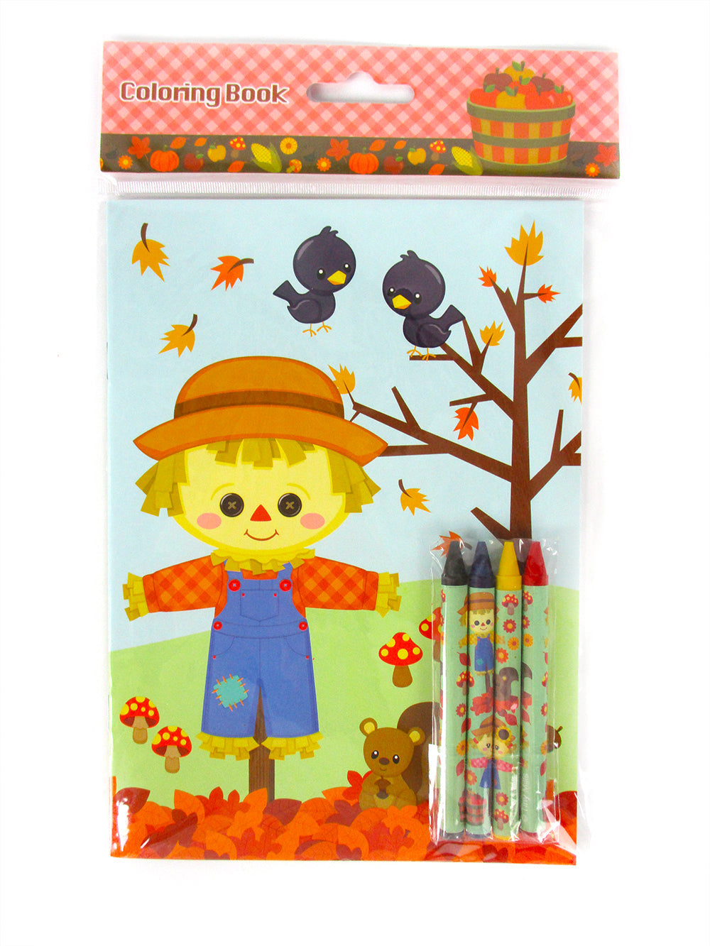 Fall Harvest Autumn Coloring Books With Crayons Party Favors - Set Of 6 Or 12