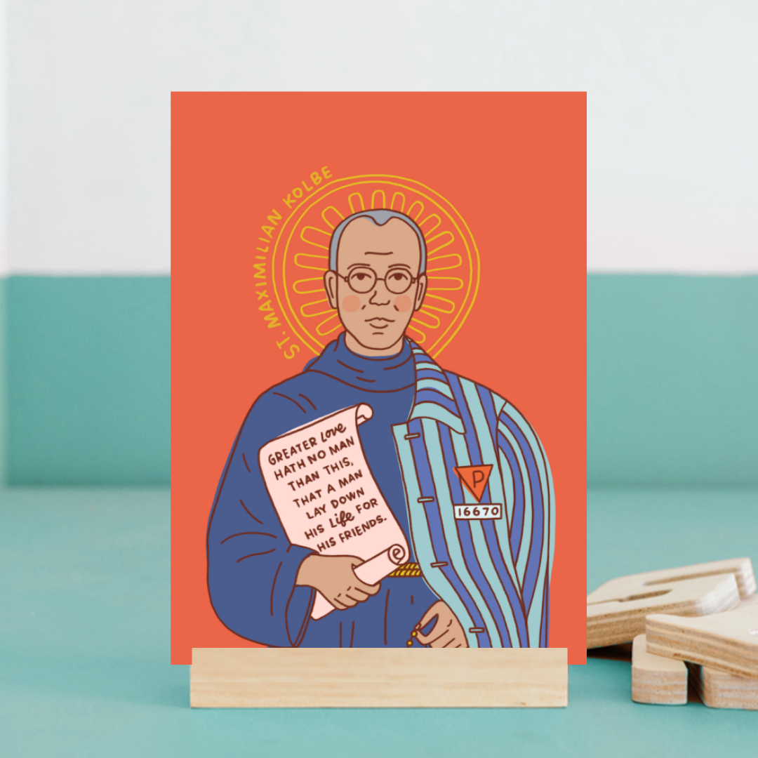 St. Maximilian Kolbe, St. Augustine, St. Monica & Doctors Of The Church Card Ring