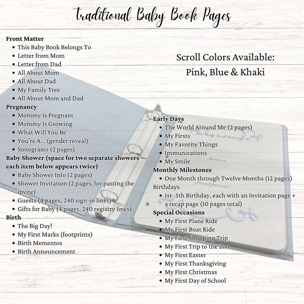 Baby Memory Book - Ivory Silk (w/ Satin Bow)