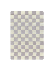 Rug Checkerboard Lilac / White 3.9 X 5.9 Ft