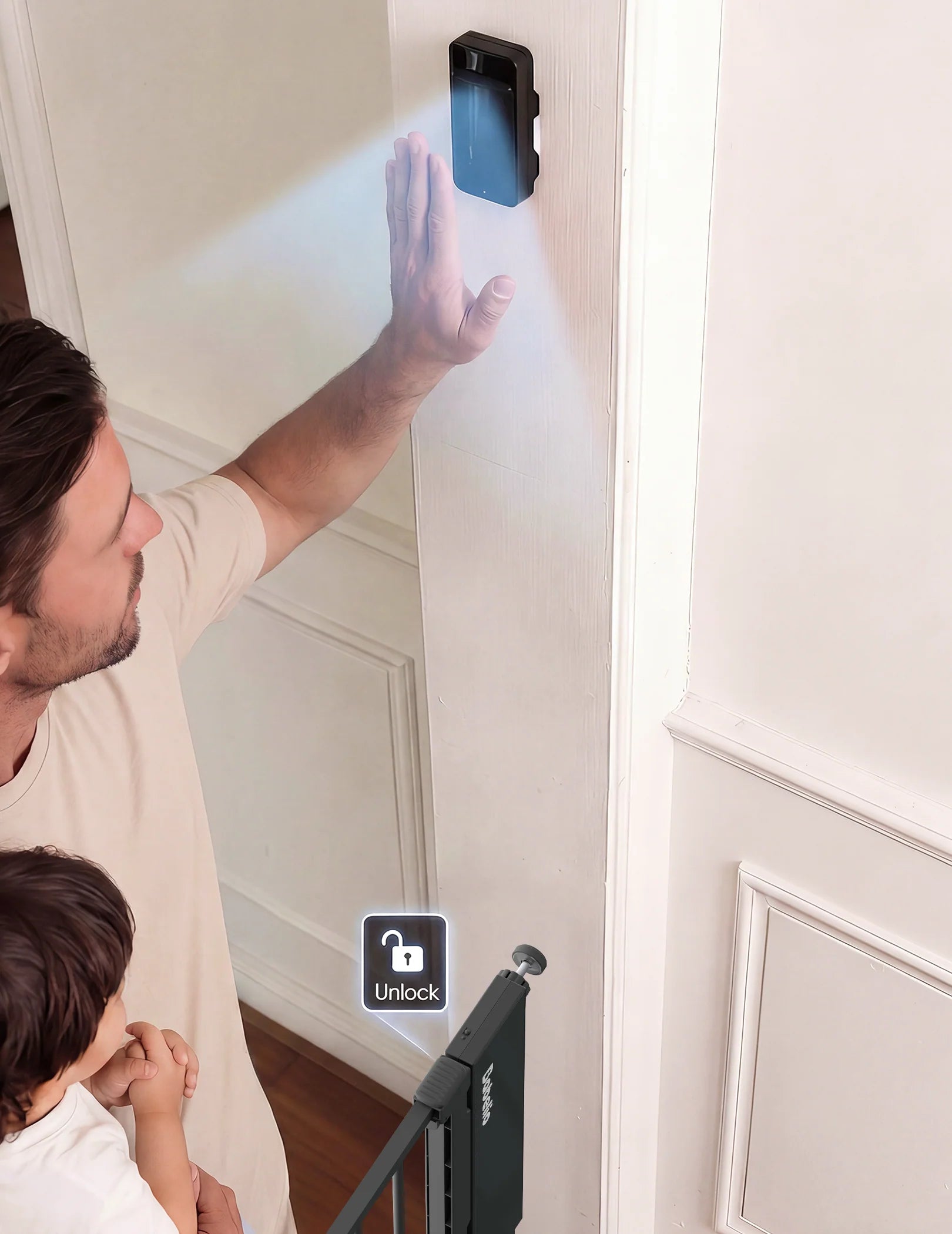 Sensepass | Smart Baby Gate With Infrared Auto-unlock & Alarm