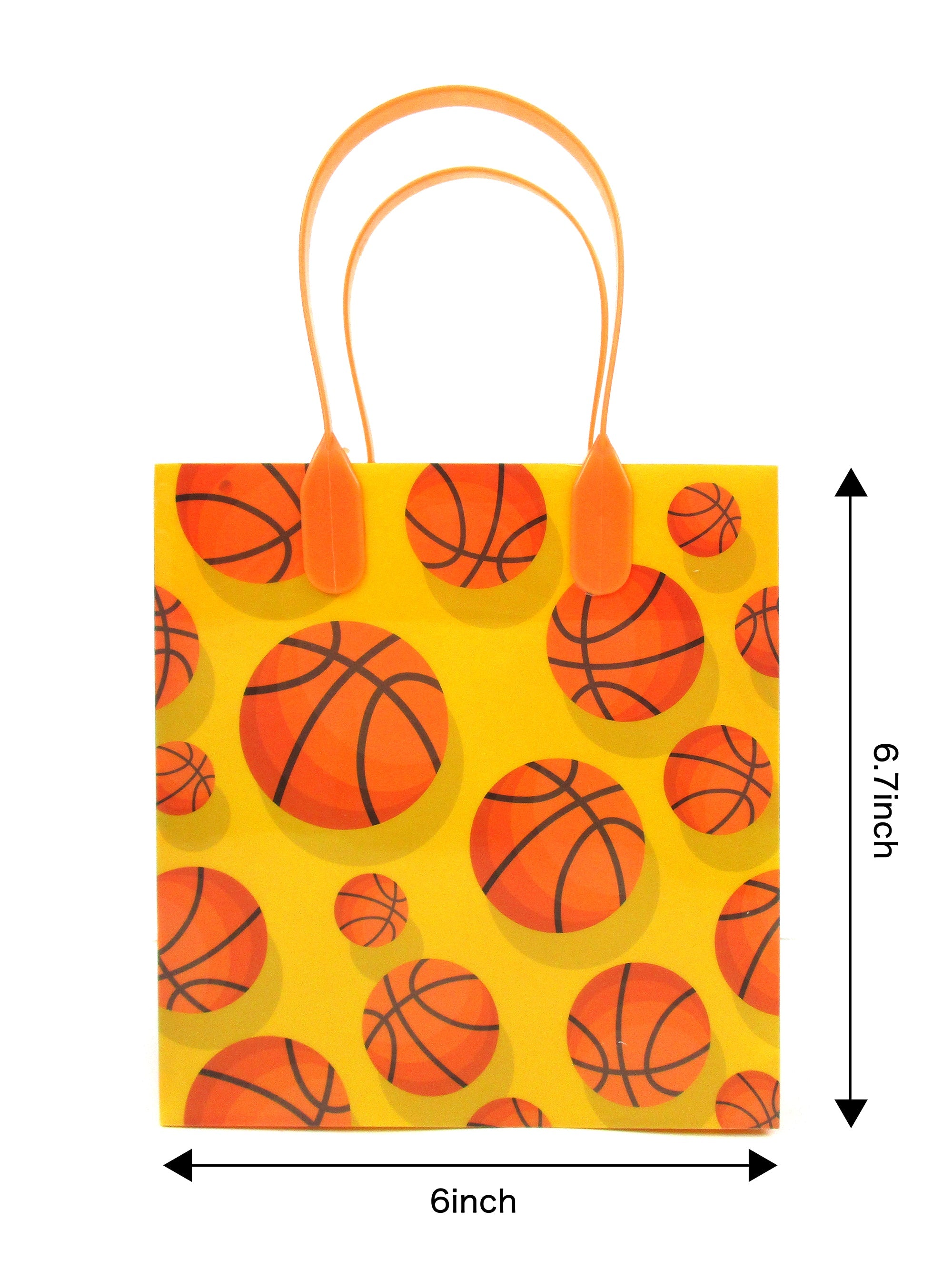 Basketball Party Favor Treat Bags - Set Of 6 Or 12