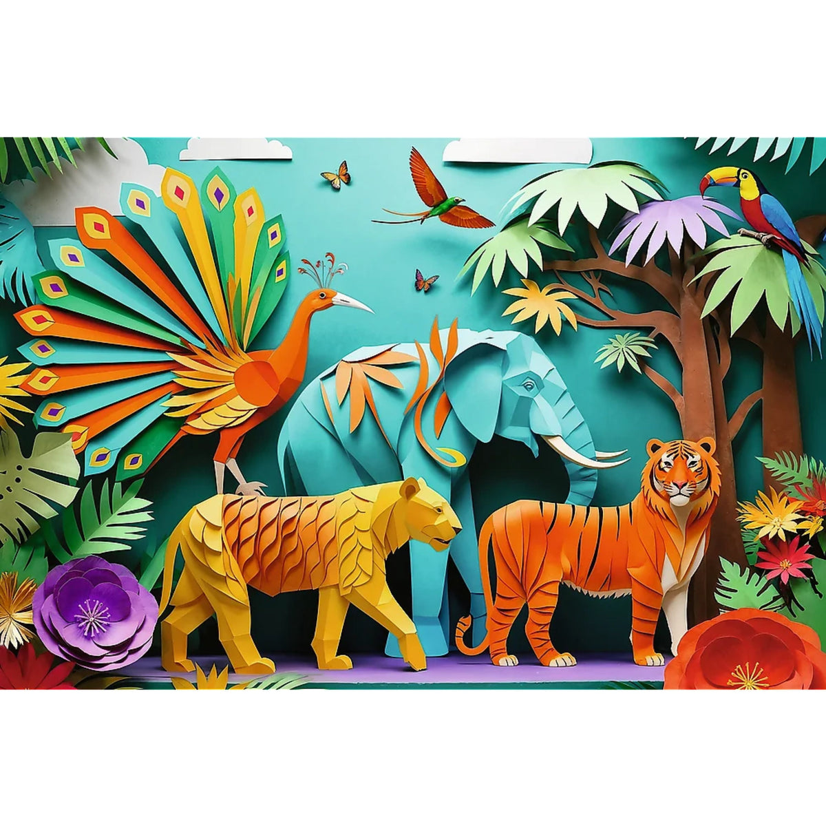 Kids 40th Anniversary Jungle 160 Piece Paper Art Puzzle