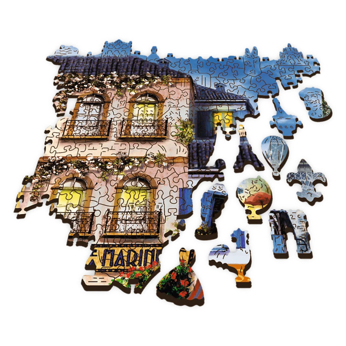 Wood French Alley 1000 Piece Wooden Puzzle