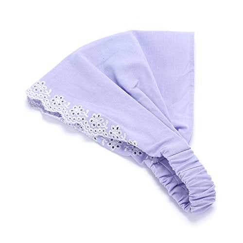 Eyelet Needlework Embroidered Bandana Headband – For Girls Ages 5–12 Years