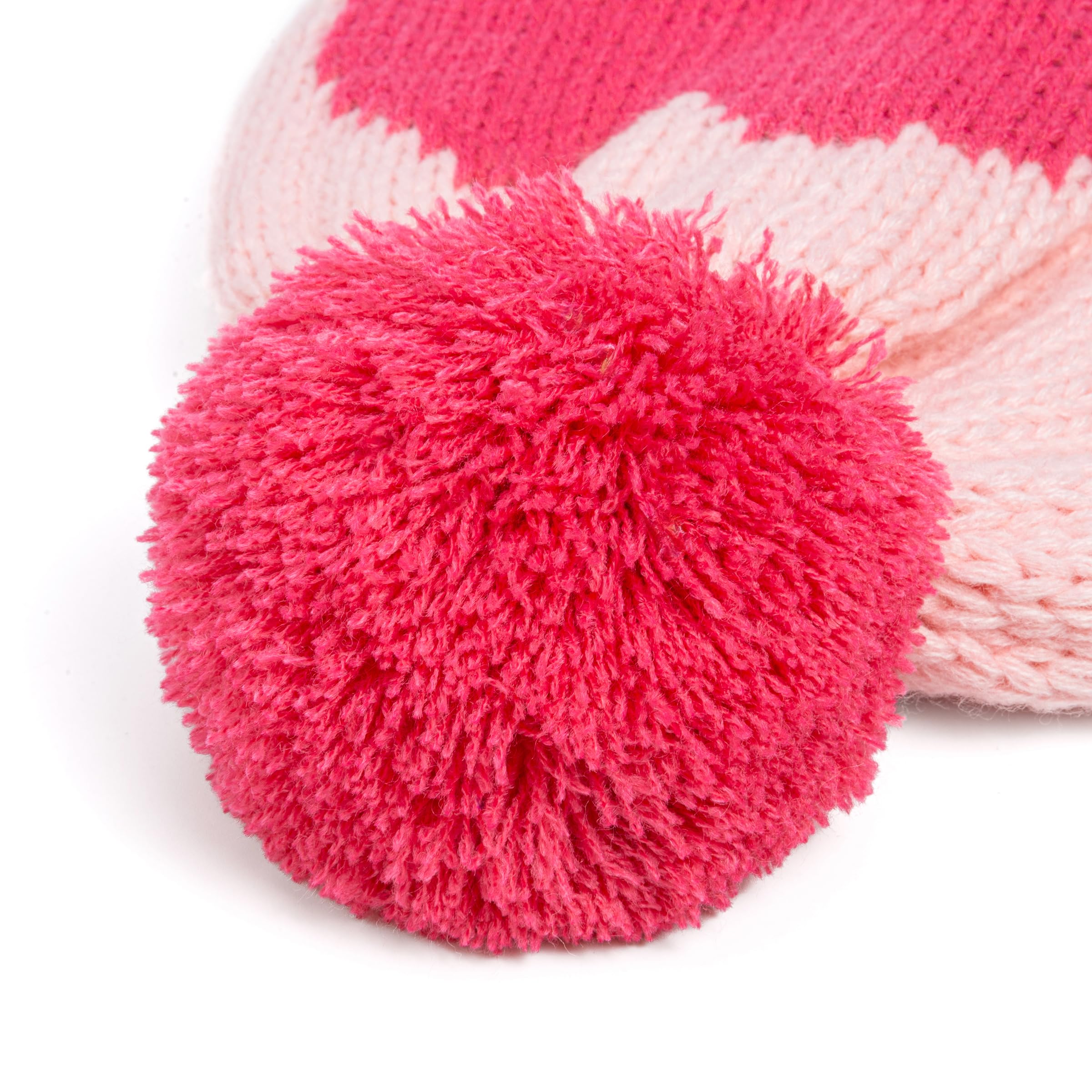 Heart Design Winter Hat Set With Cute Animal Mittens For Girls 1-6 Years, Fleece-lined For Comfort