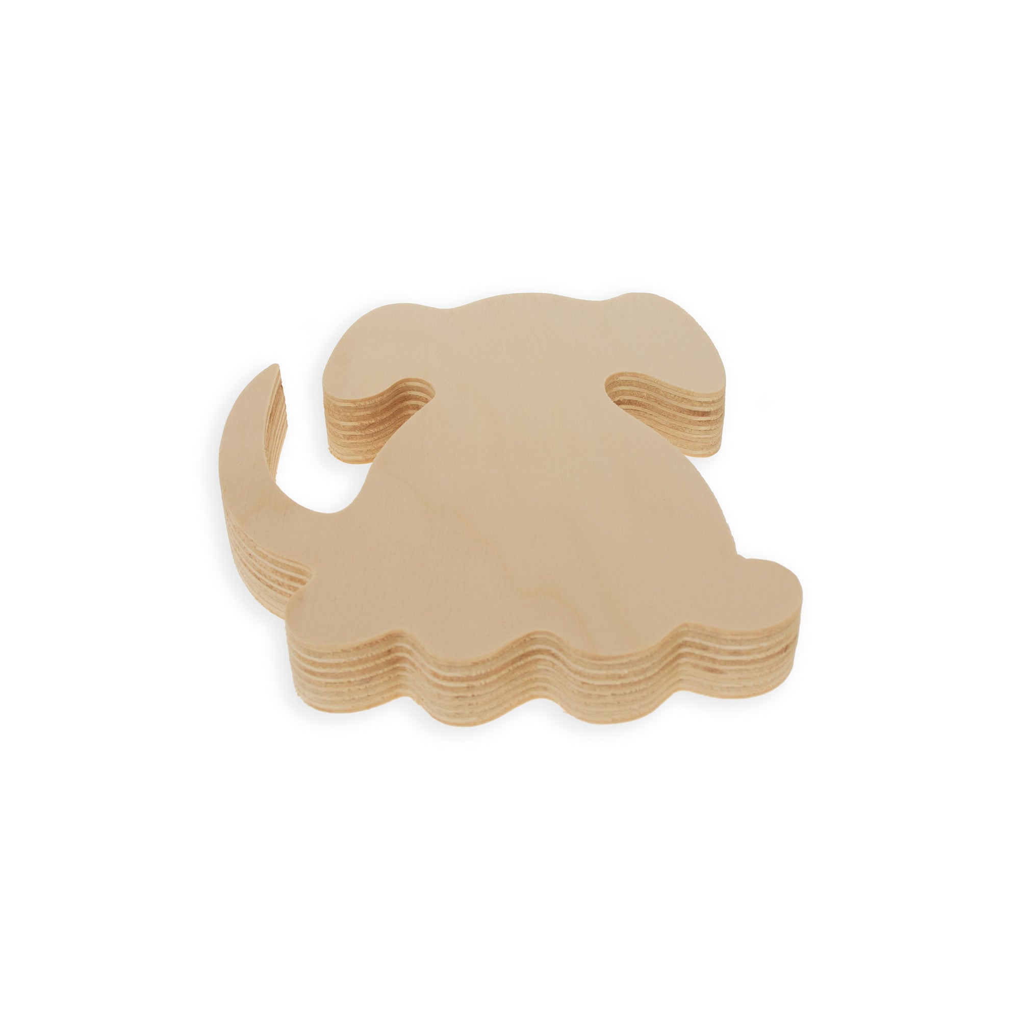 Unfinished Wooden Dog Shape Cutout Diy Craft 5.5 Inches