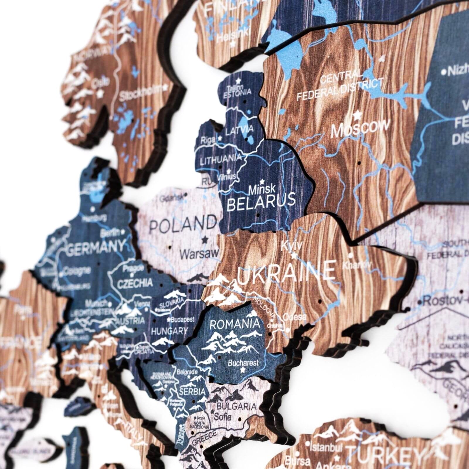 3d Wooden World Map Mystery
