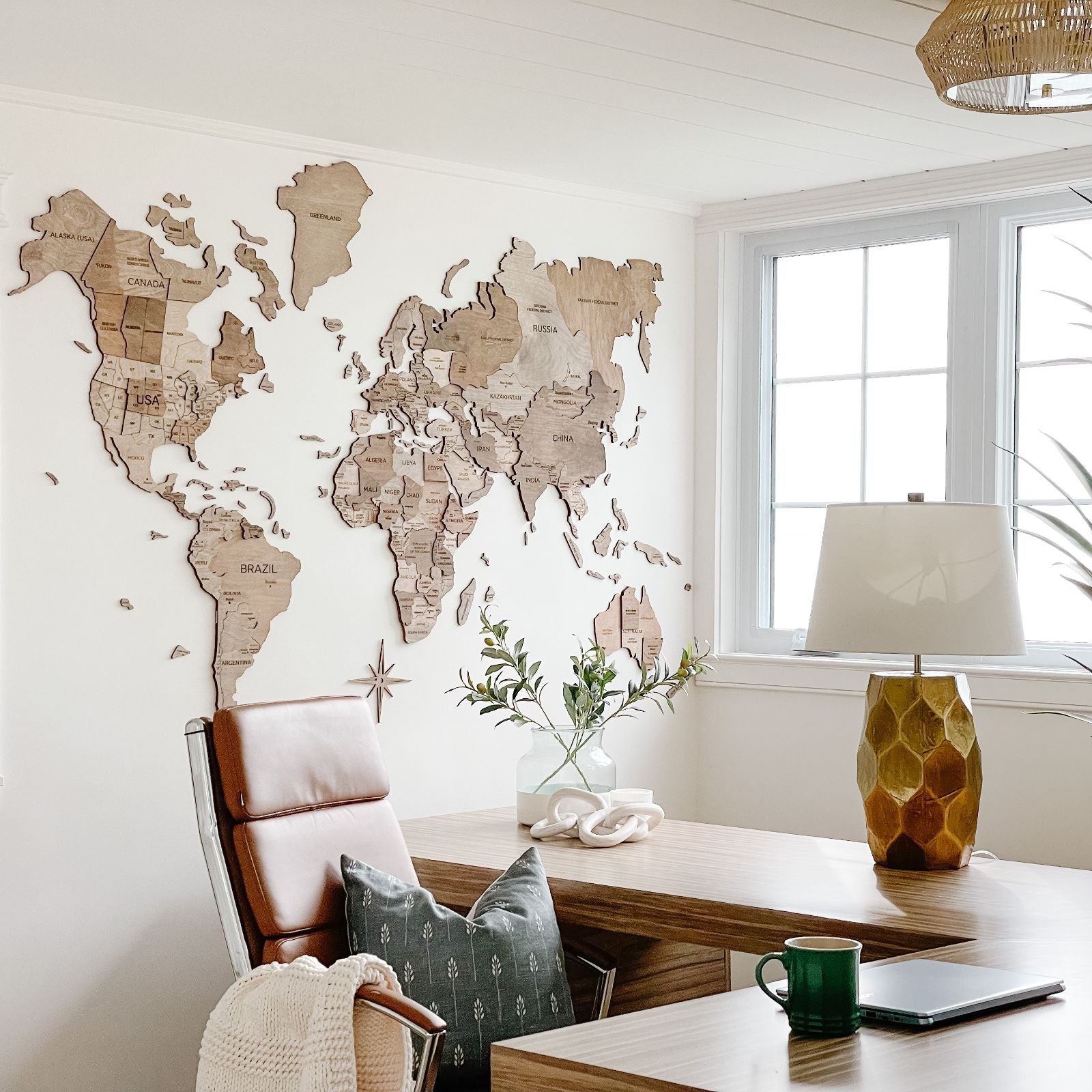 3d Wooden World Map Terra